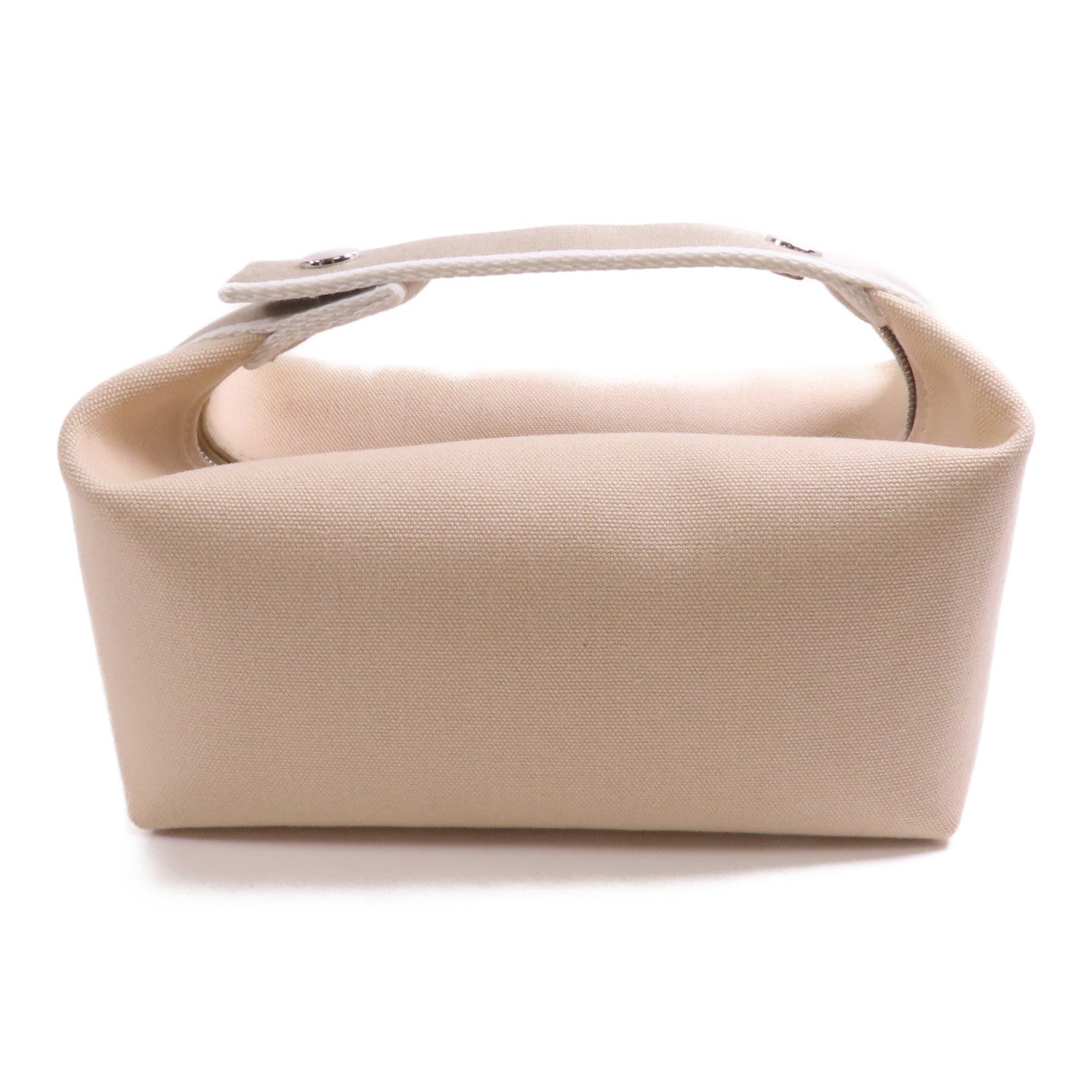 HERMES 帆布Bride a Brac銀扣手挽袋