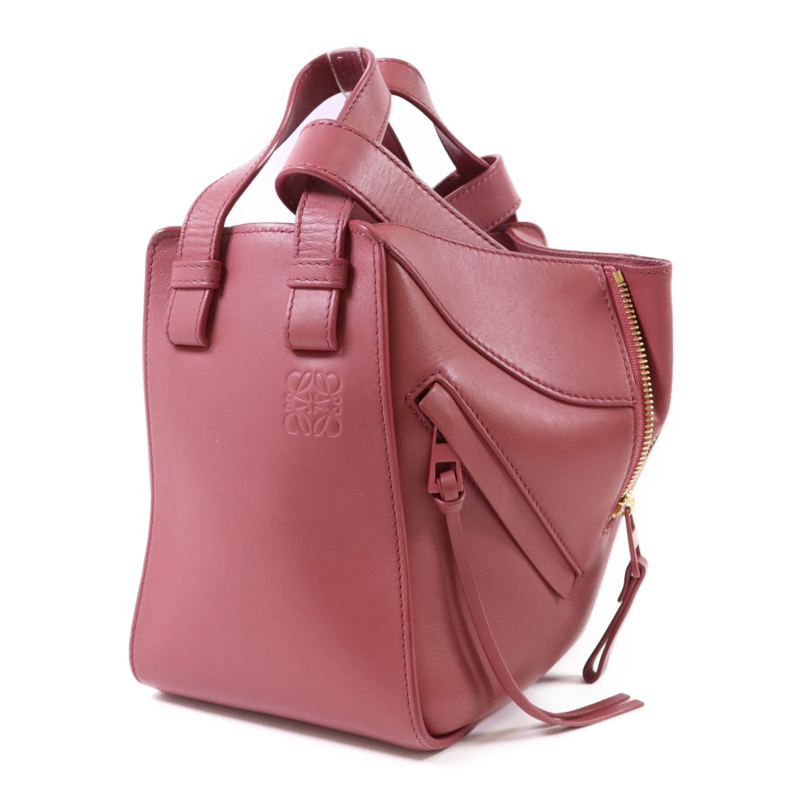 LOEWE 牛皮皮革Hammock Small金扣手挽肩背兩用袋