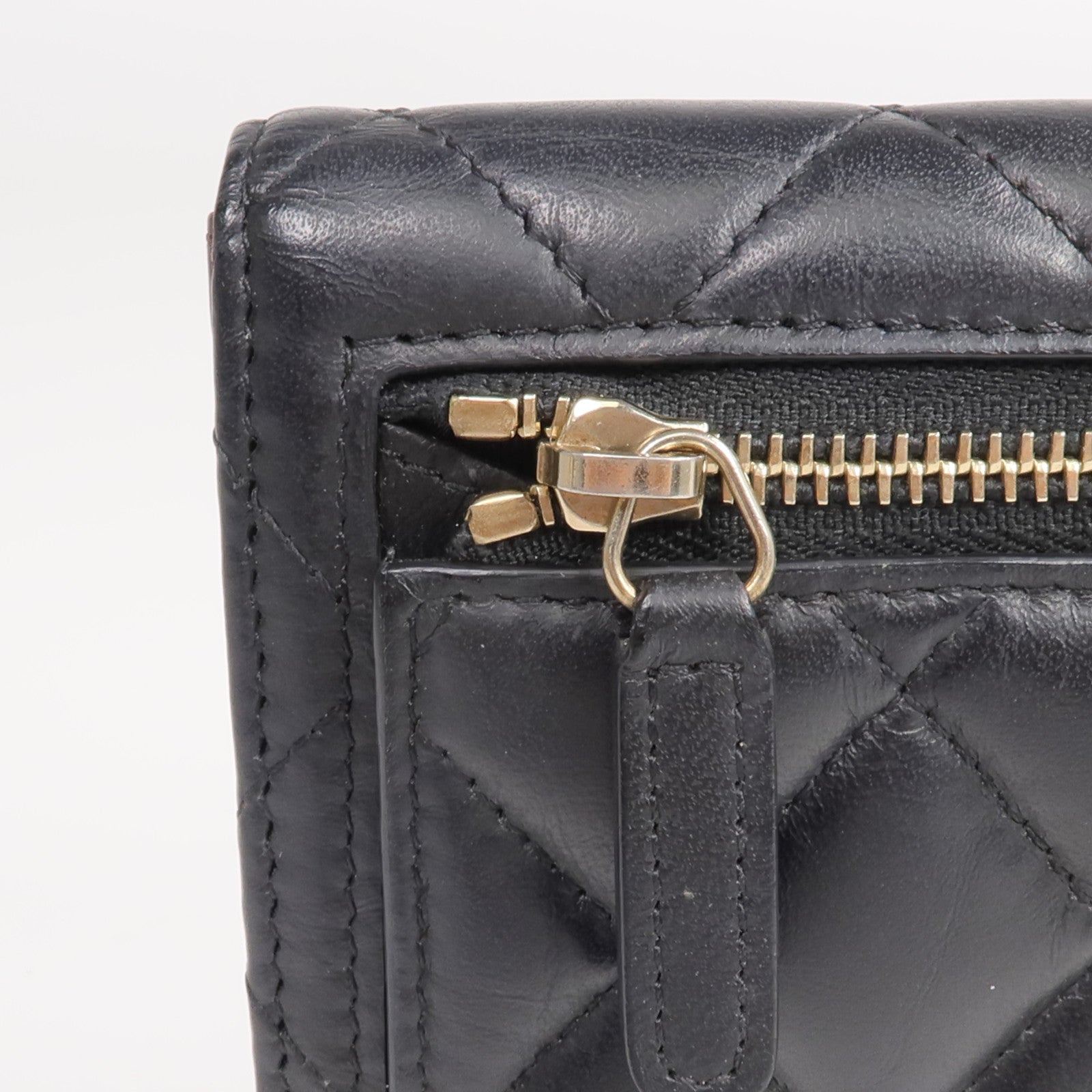 CHANEL 【激減優惠】羊皮皮革2.55 Wallet金扣錢包