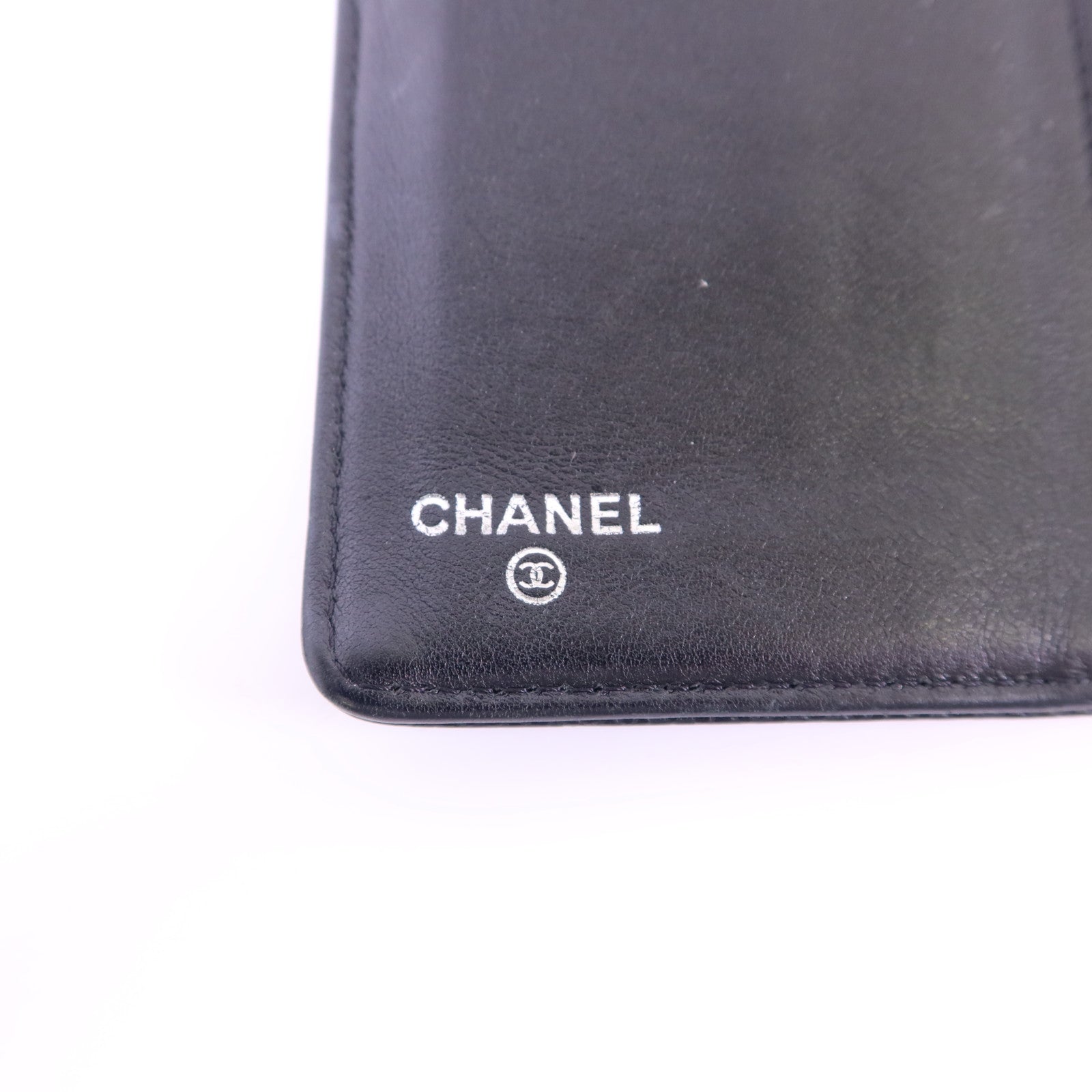 CHANEL 【激減優惠】牛皮皮革Long Bifold Wallet銀扣長錢包