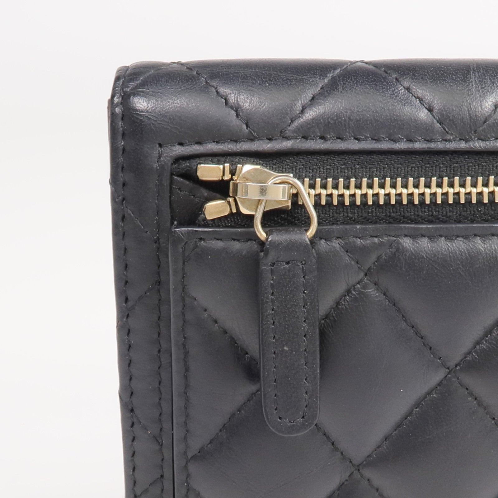 CHANEL 【激減優惠】羊皮皮革2.55 Wallet金扣錢包