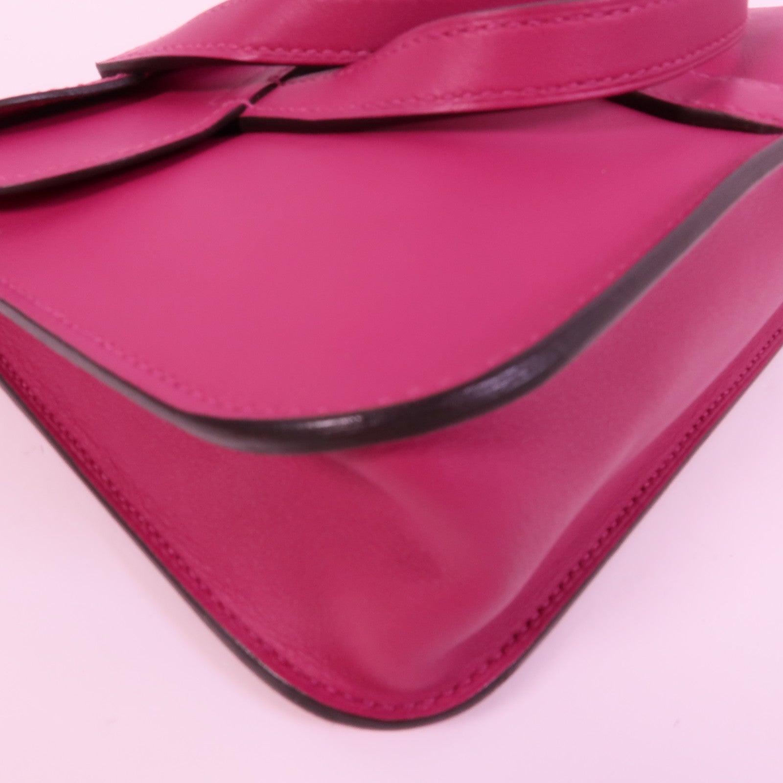 HERMES Swift皮革Mini Halzan手挽肩背兩用袋Rose Purple