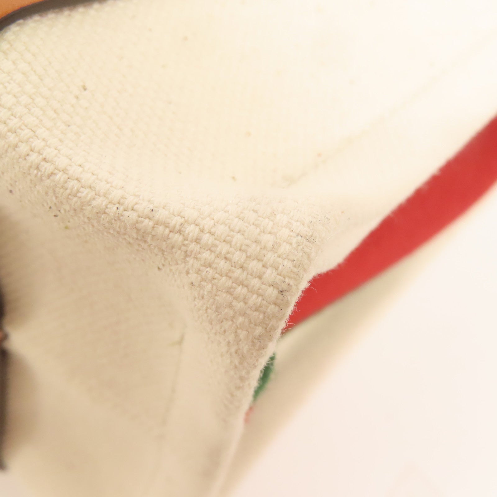 GUCCI GG Interlocking G Mini Tote 2 Way Bag Canvas White/Brown/Navy/Red