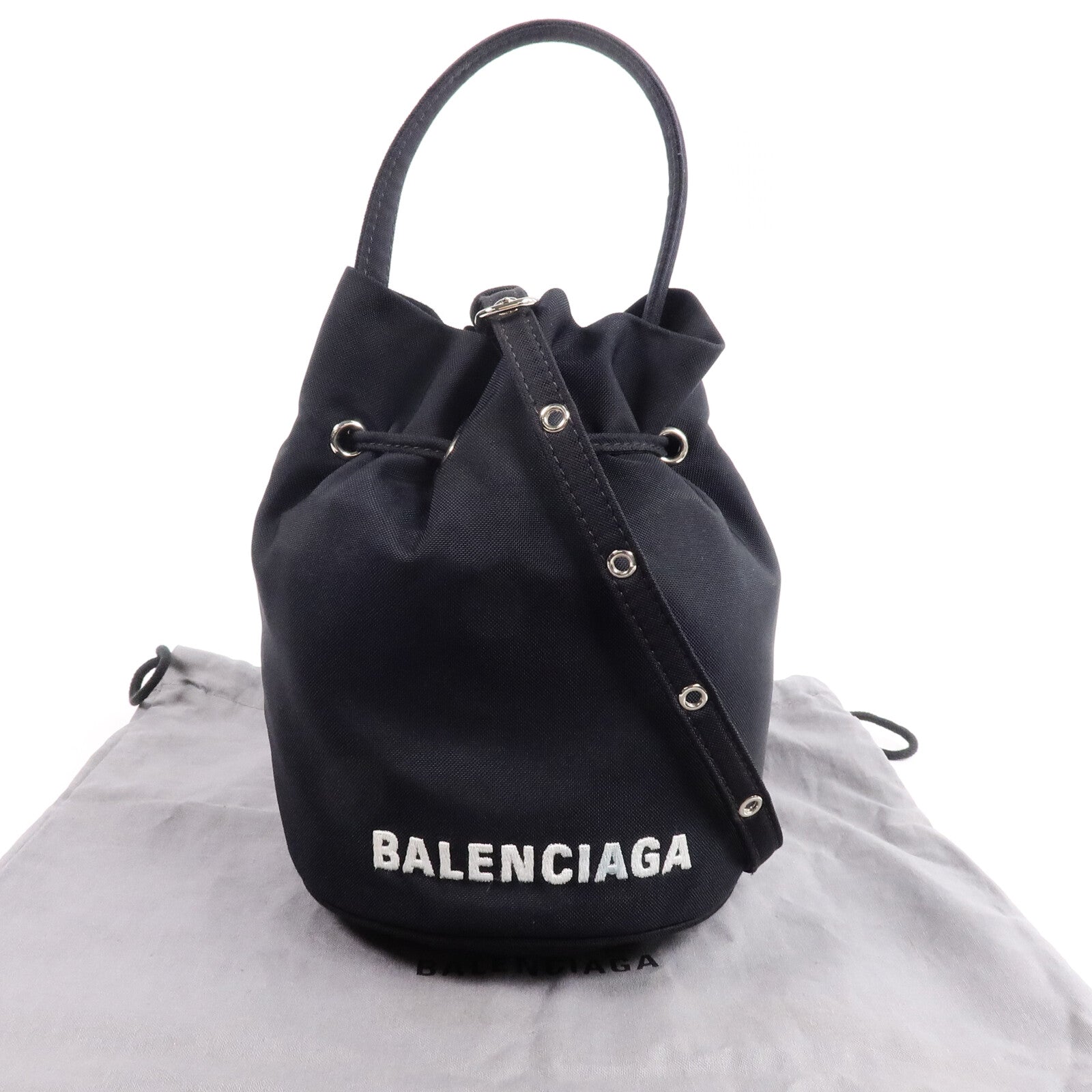 BALENCIAGA 【激減優惠】尼龍Wheel Drawstring XS手挽肩背兩用袋