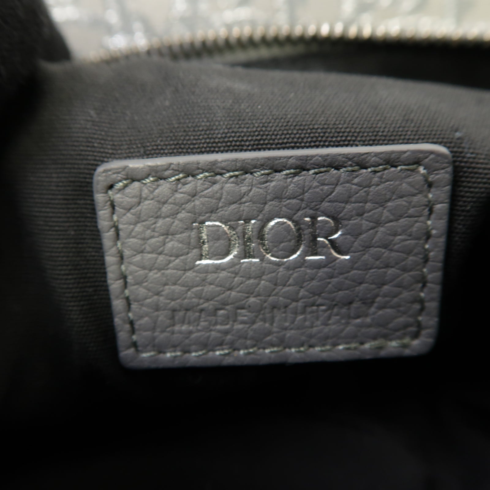 Dior 【激減優惠】帆布Saddle CD Diamond銀扣肩背袋灰色