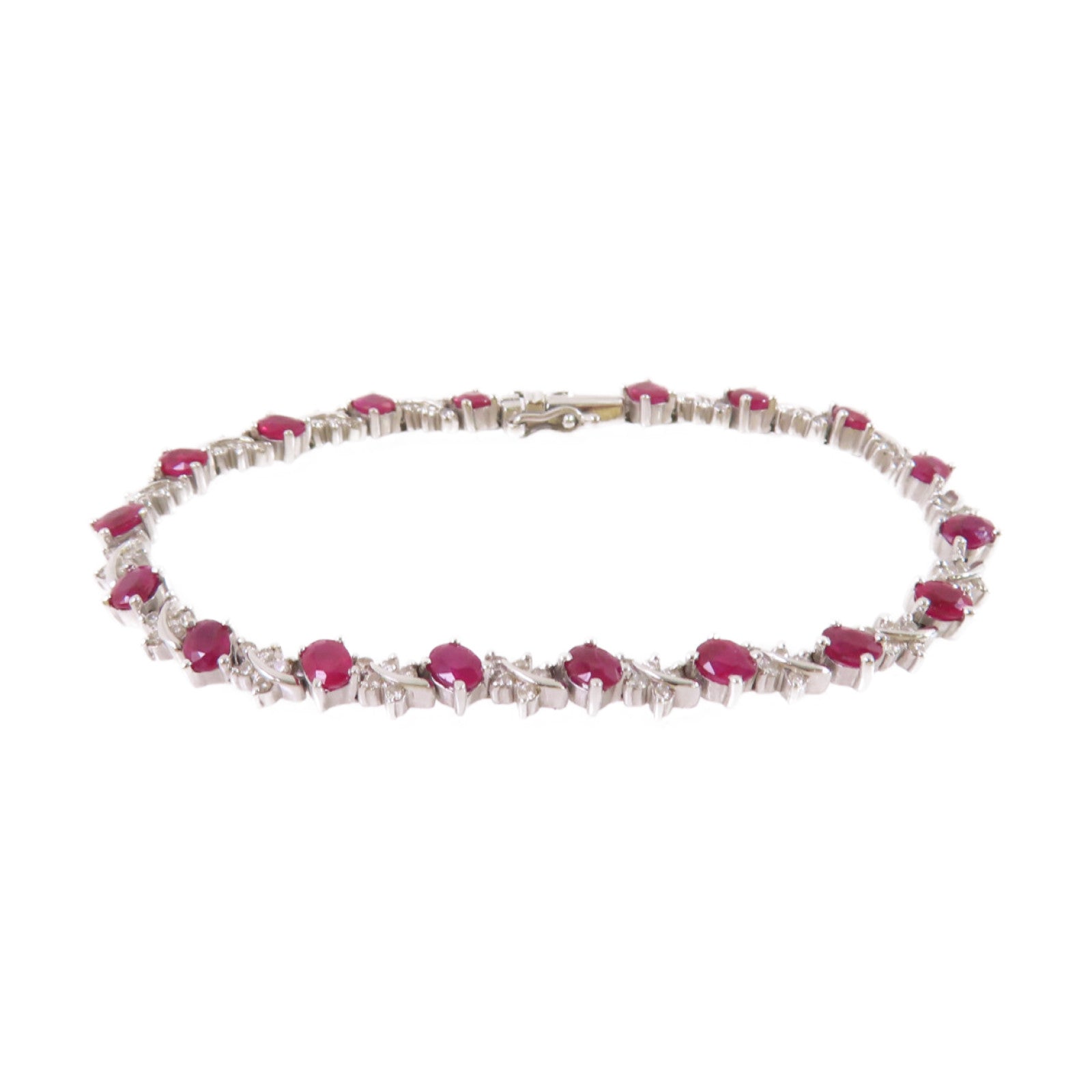 JEWELRY 18K白金/0.44ct紅寶石/0.85ct鑽石Ruby Diamond Bracelet手鏈