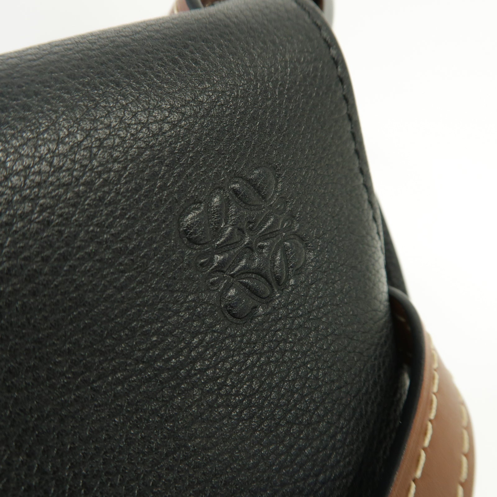 LOEWE 【激減優惠】牛皮皮革Small Gate金扣肩背袋黒色