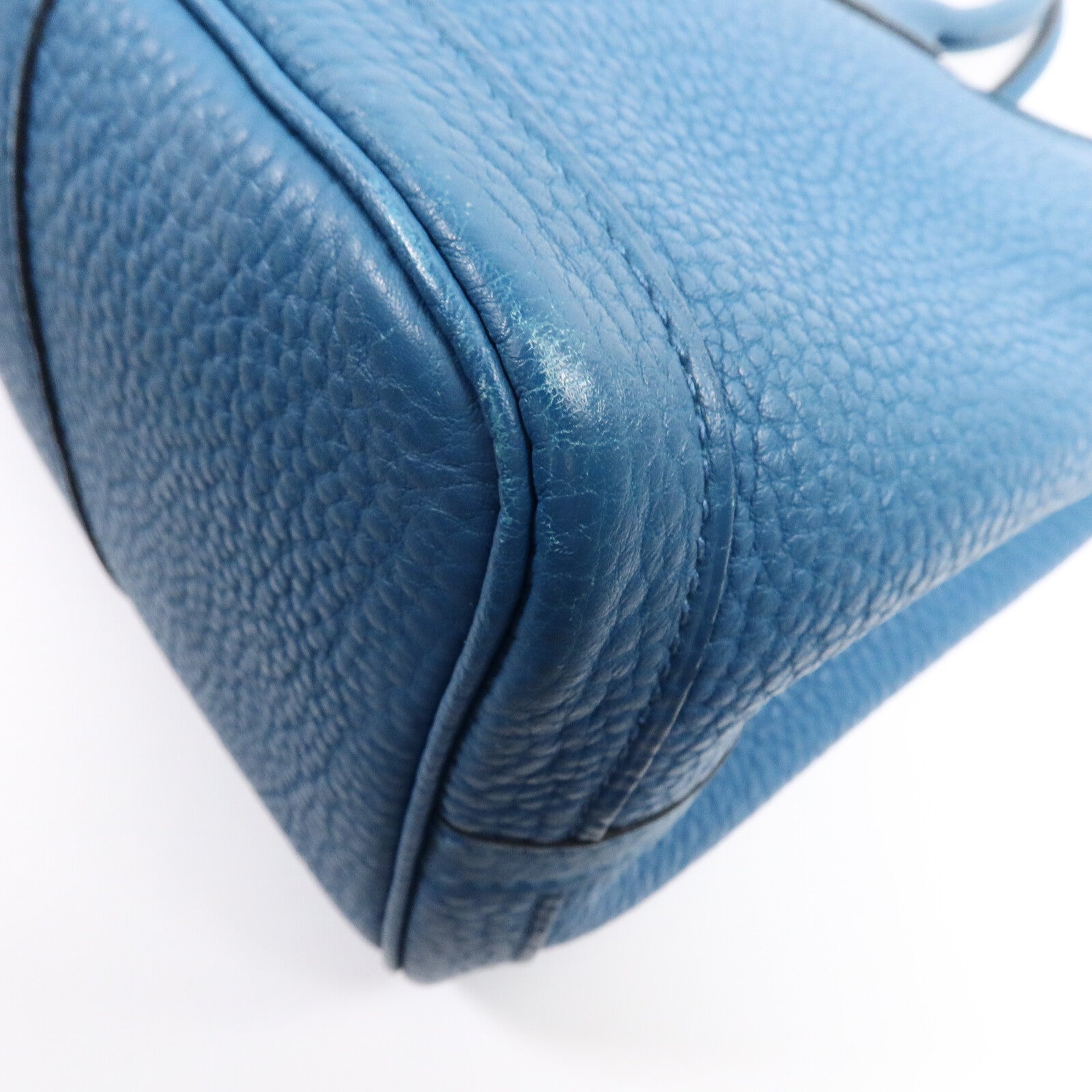 HERMES Clemence皮革Garden Party TPM手挽袋Cobalt