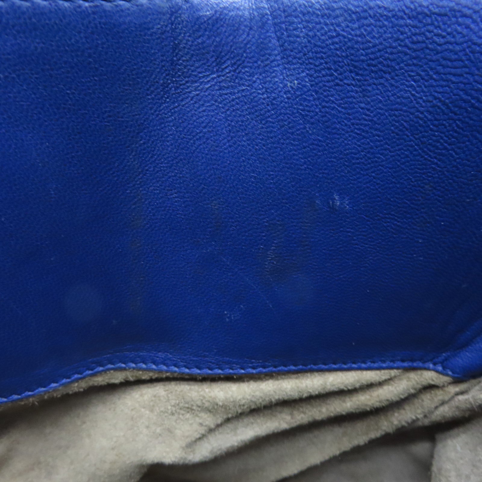 BOTTEGA VENETA Diamond Sheepskin Leather Hand Bag Blue