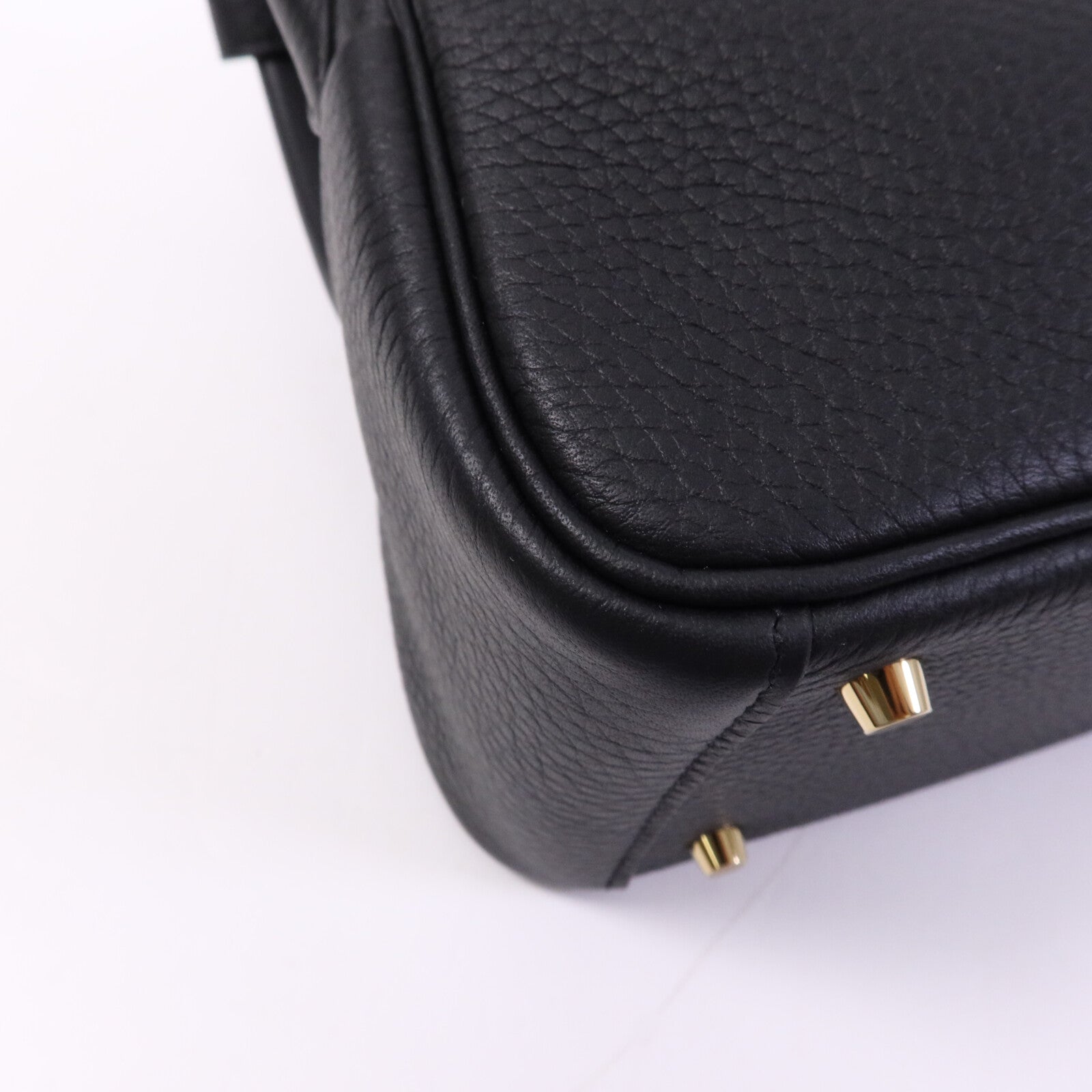 HERMES Clemence皮革Mini Lindy金扣手挽肩背兩用袋