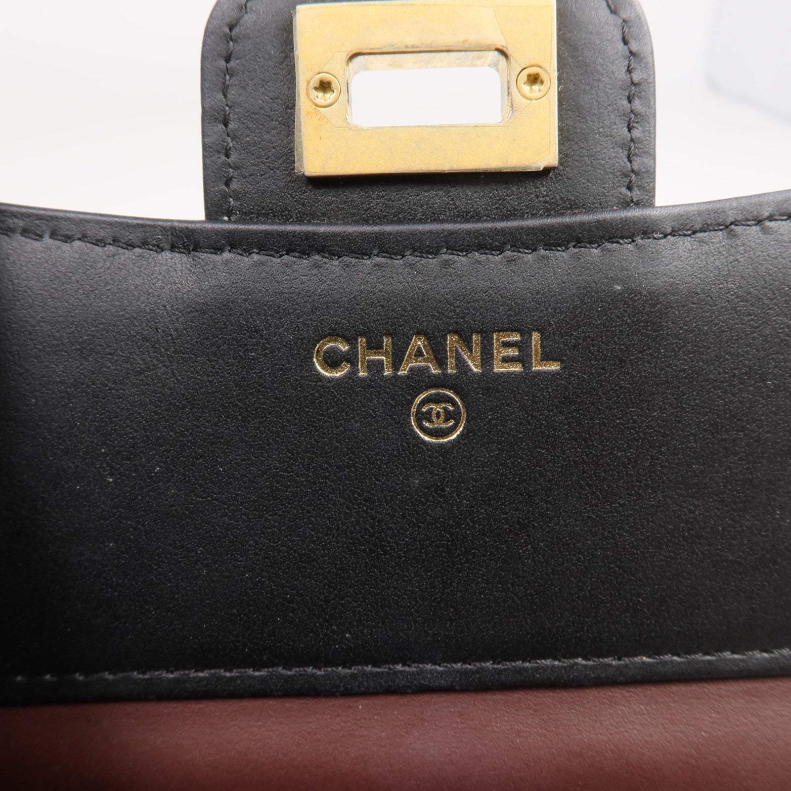 CHANEL 【激減優惠】羊皮皮革2.55 Wallet金扣錢包