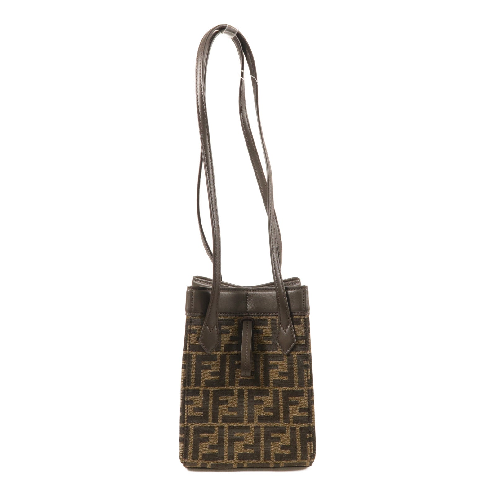 FENDI 帆布Origami Mini FF金扣肩背袋