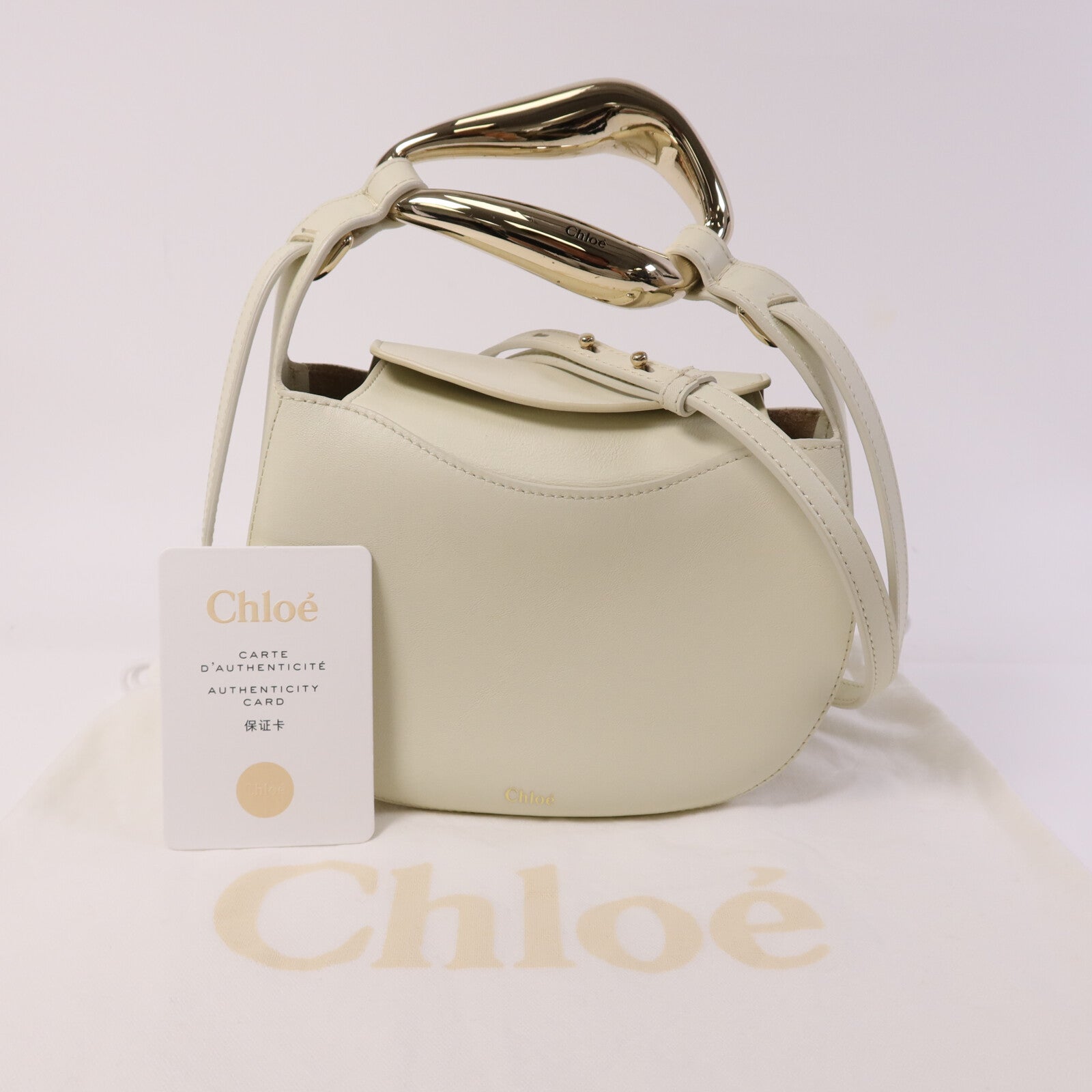Chloe 牛皮皮革Kiss Small金扣手挽肩背兩用袋