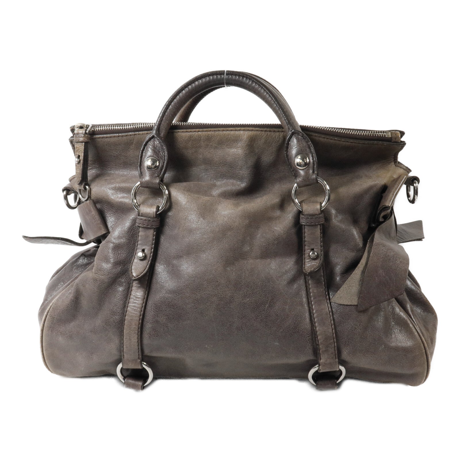 Miu Miu 牛皮皮革Shoulder Bag手挽肩背兩用袋