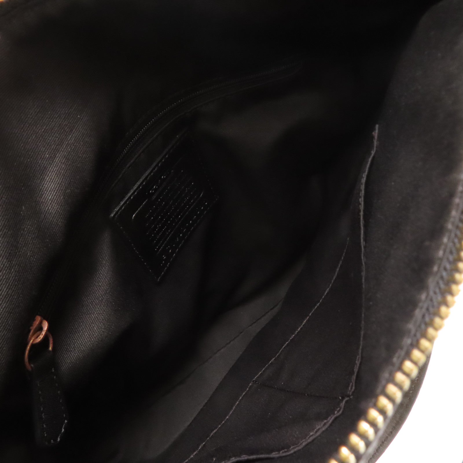 COACH 帆布/皮革2 Way Shoulder金扣手挽肩背兩用袋米色/黑色