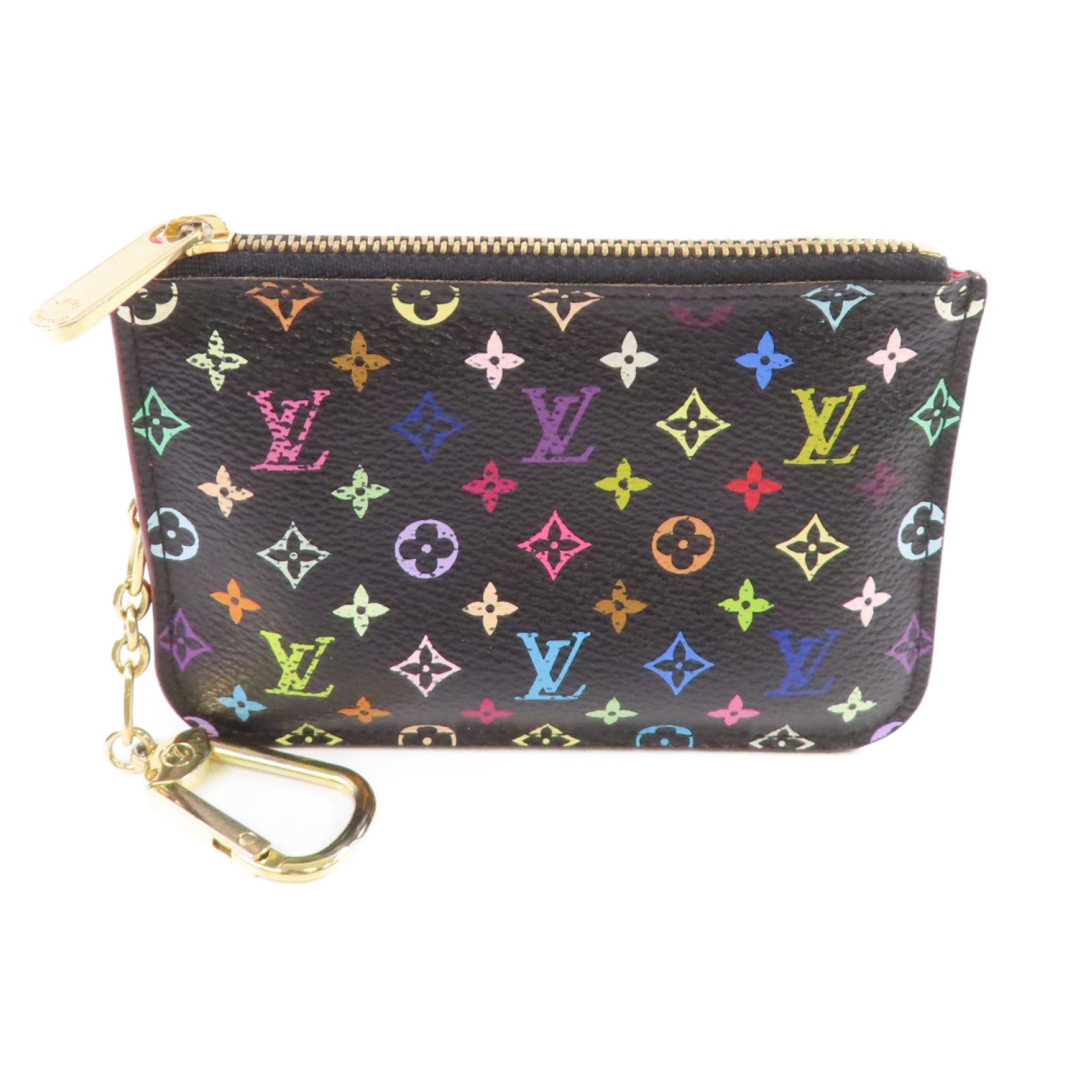 LOUIS VUITTON Monogram Multicolore Pochette Cles NM Card Case金扣卡套
