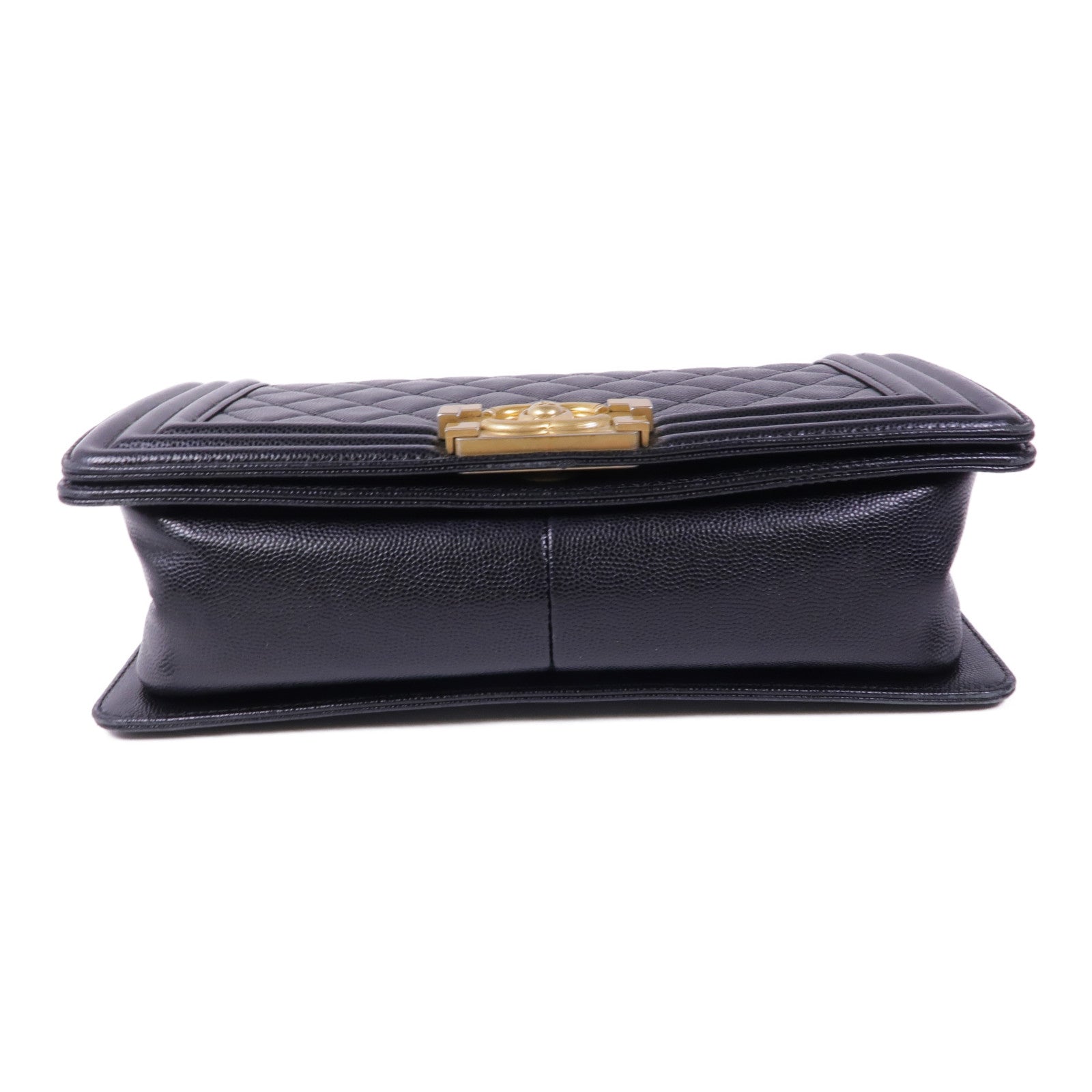 CHANEL 牛皮皮革Boy25金扣鏈帶肩背袋