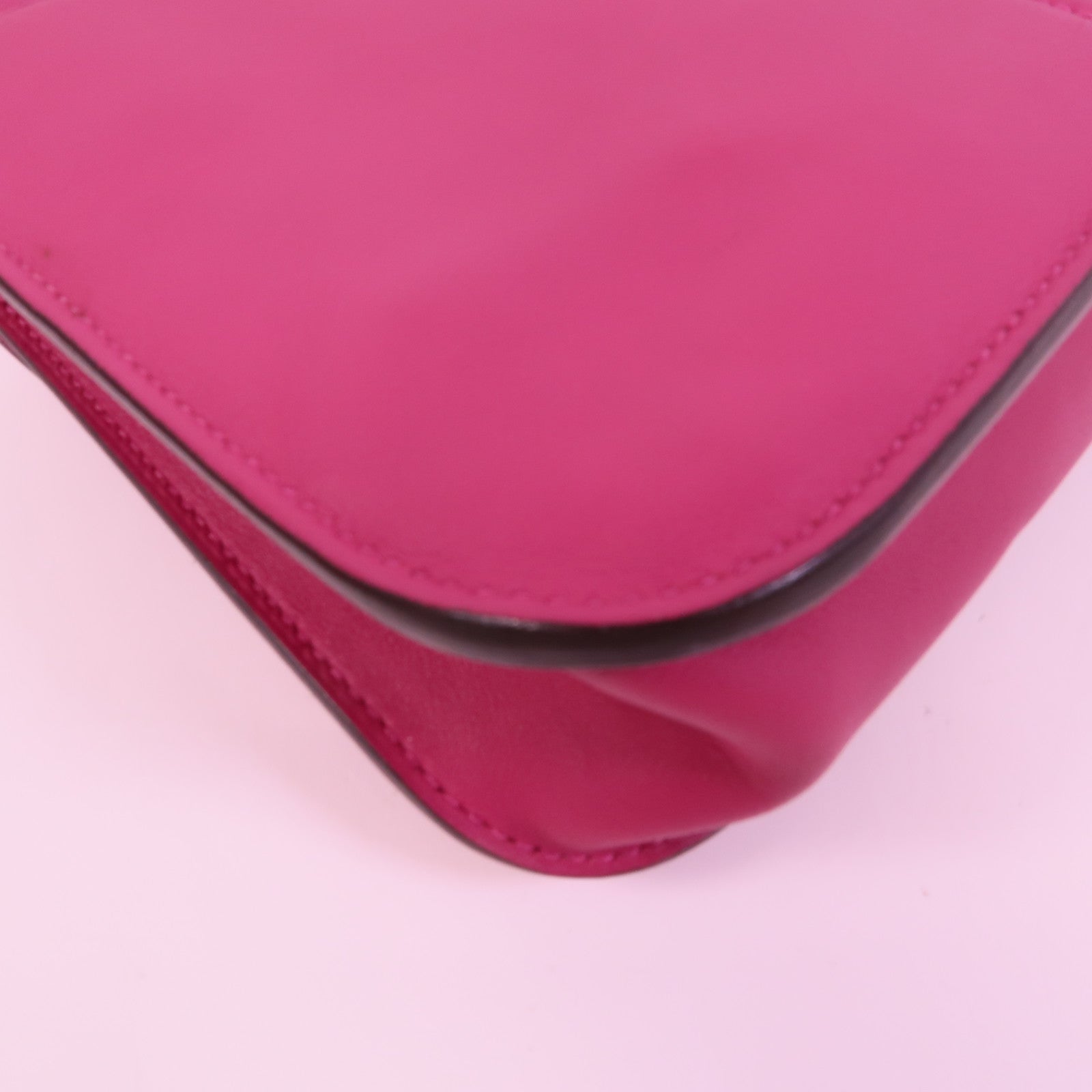 HERMES Swift皮革Mini Halzan手挽肩背兩用袋Rose Purple
