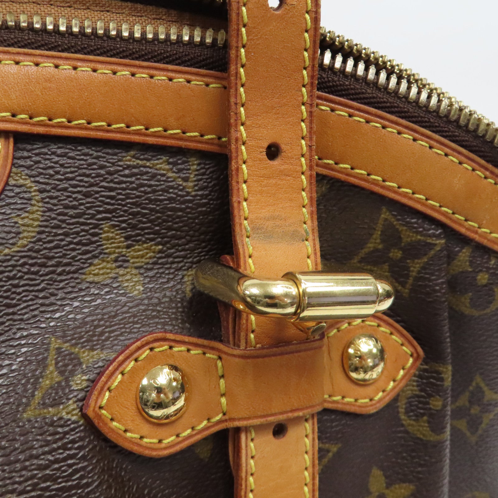 LOUIS VUITTON 【激減優惠】Monogram Tivoli GM金扣肩背袋啡色