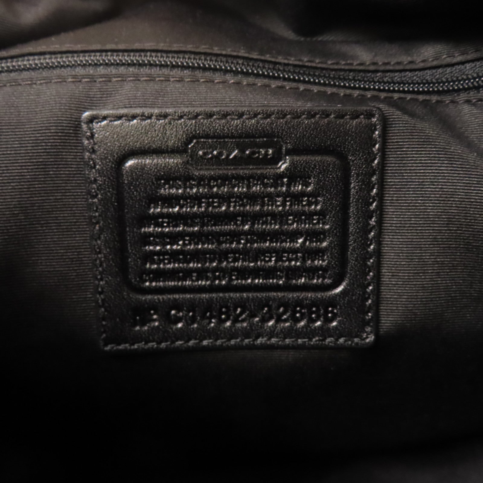COACH 帆布/皮革2 Way Shoulder金扣手挽肩背兩用袋米色/黑色