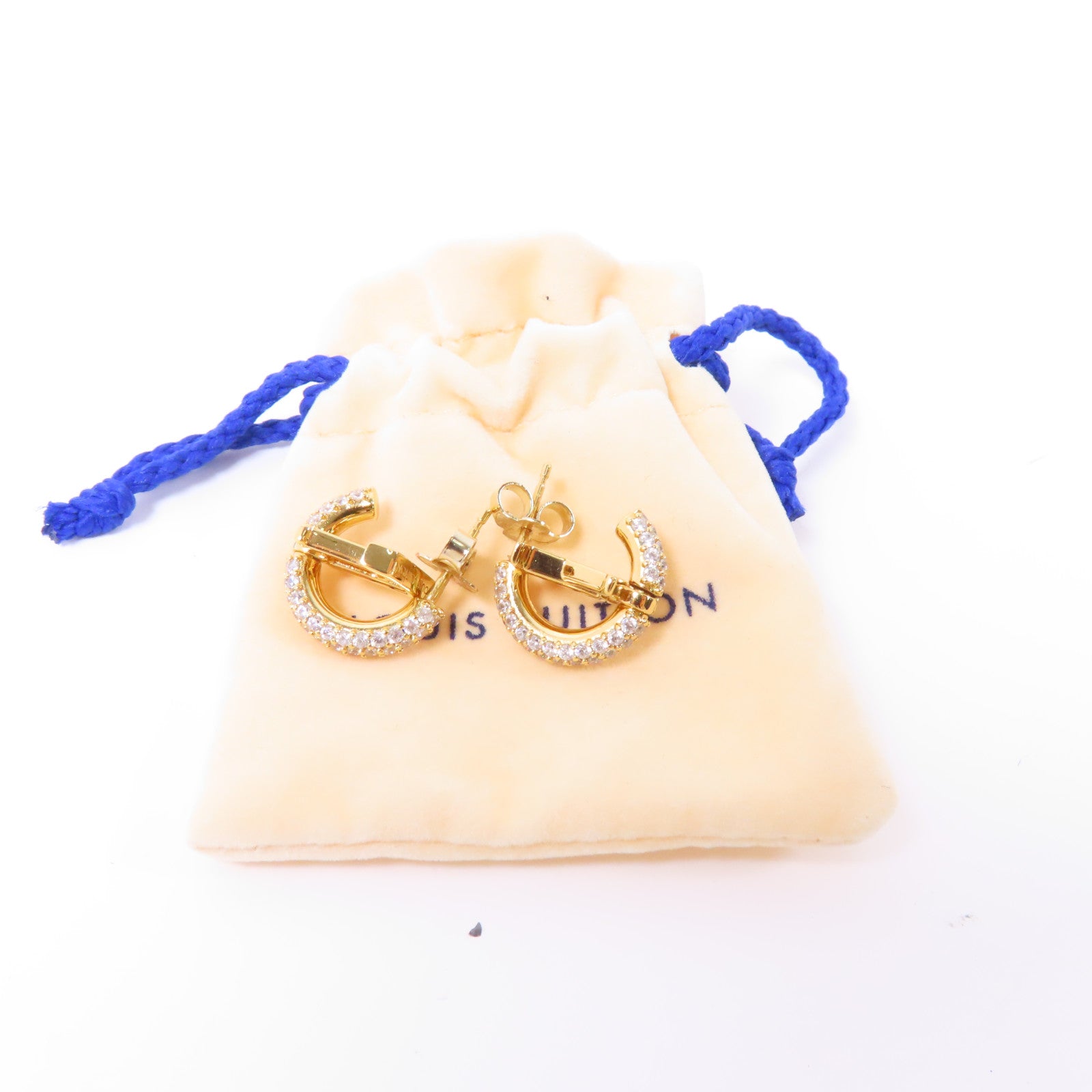 LOUIS VUITTON 金屬Iconic Earrings耳環金色
