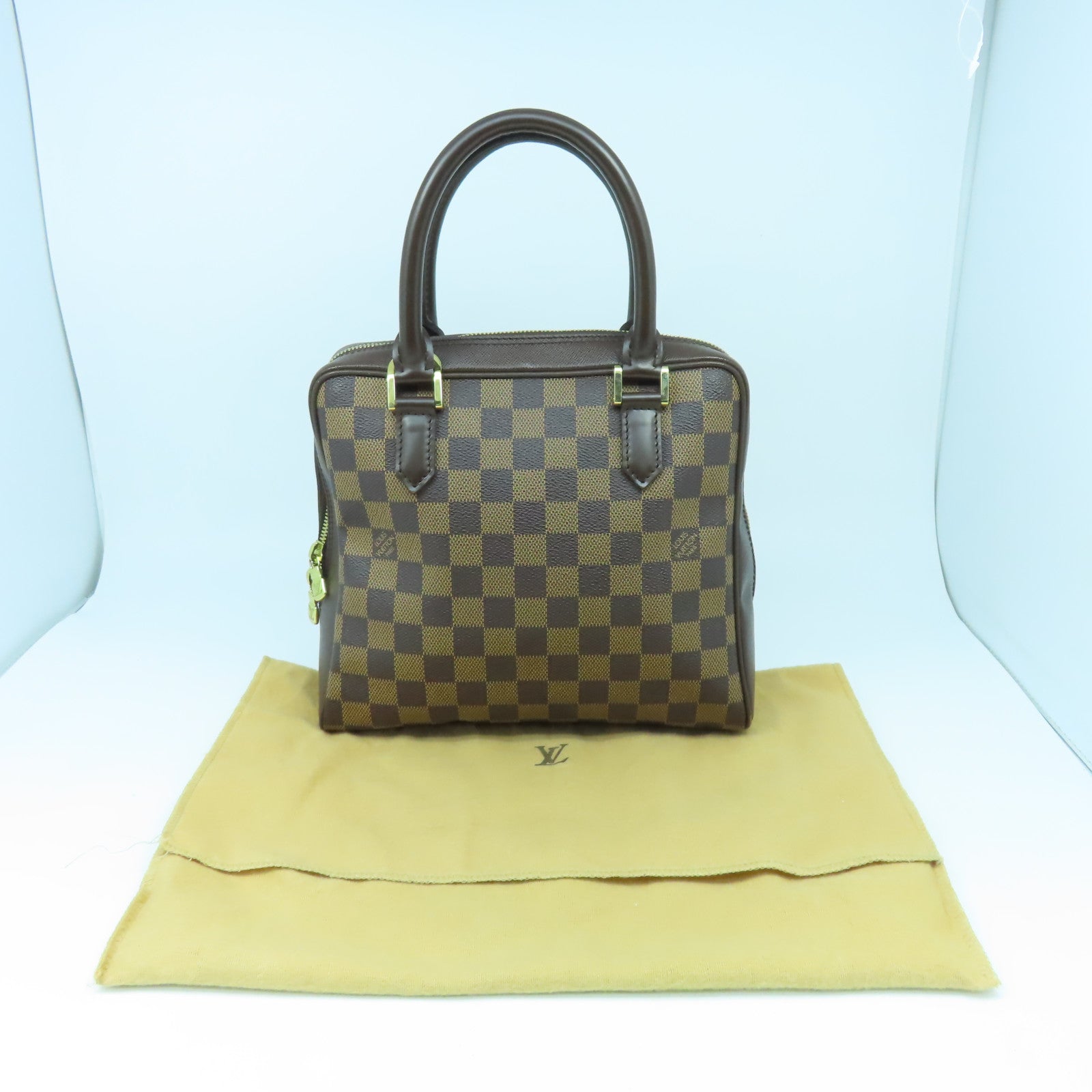 LOUIS VUITTON 【激減優惠】Damier Brera金扣手挽袋啡色