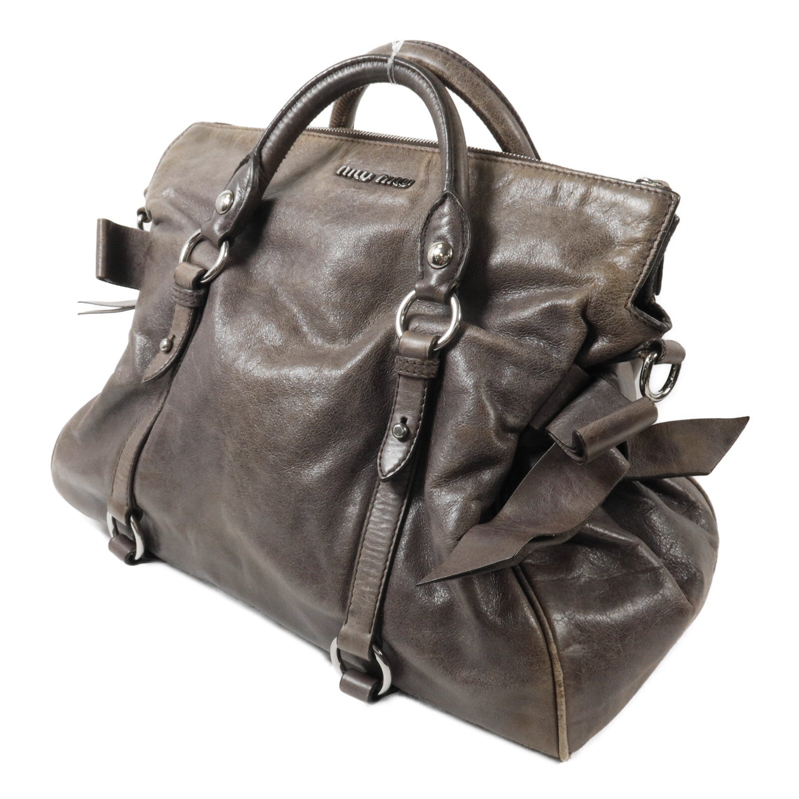 Miu Miu 牛皮皮革Shoulder Bag手挽肩背兩用袋