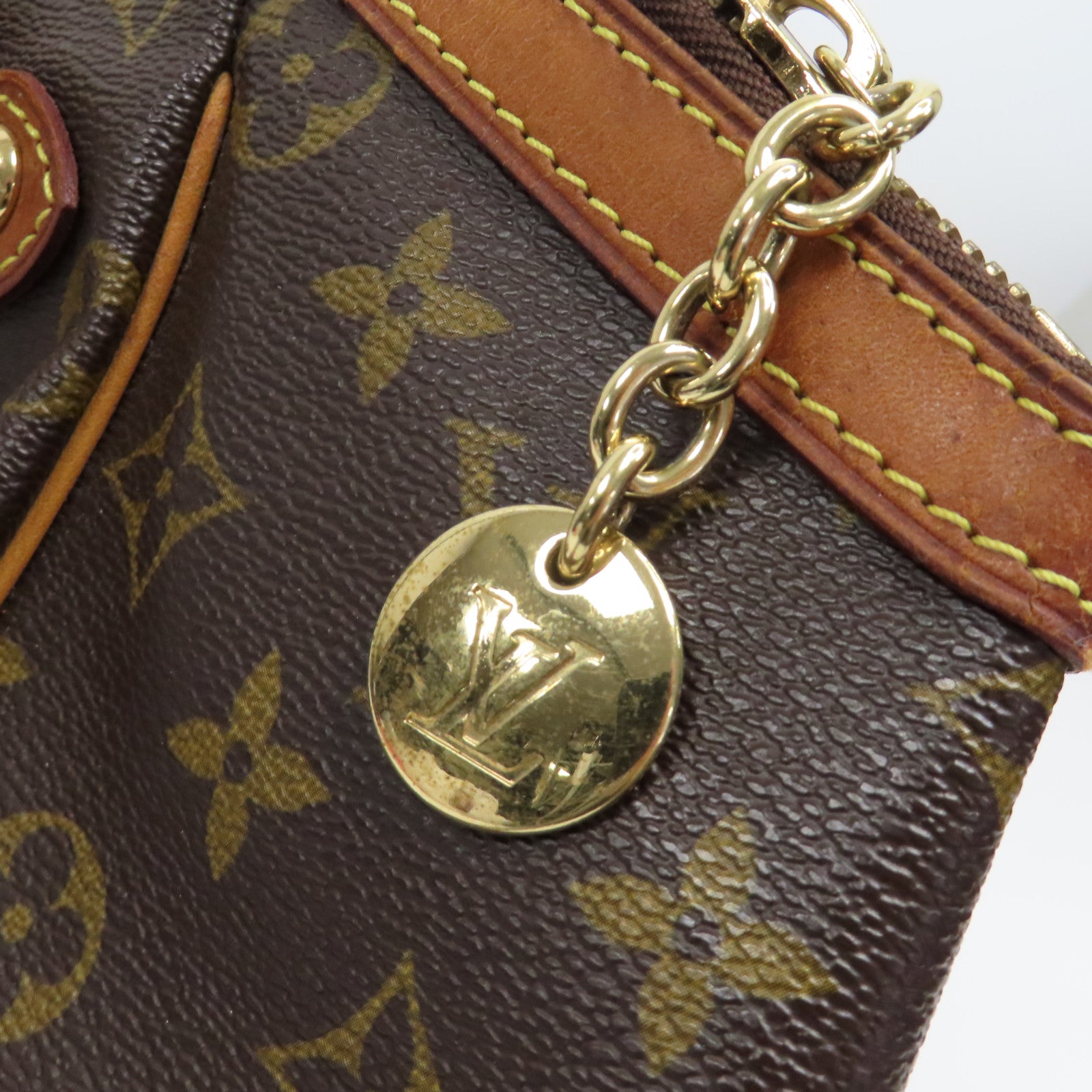 LOUIS VUITTON 【激減優惠】Monogram Tivoli GM金扣肩背袋啡色