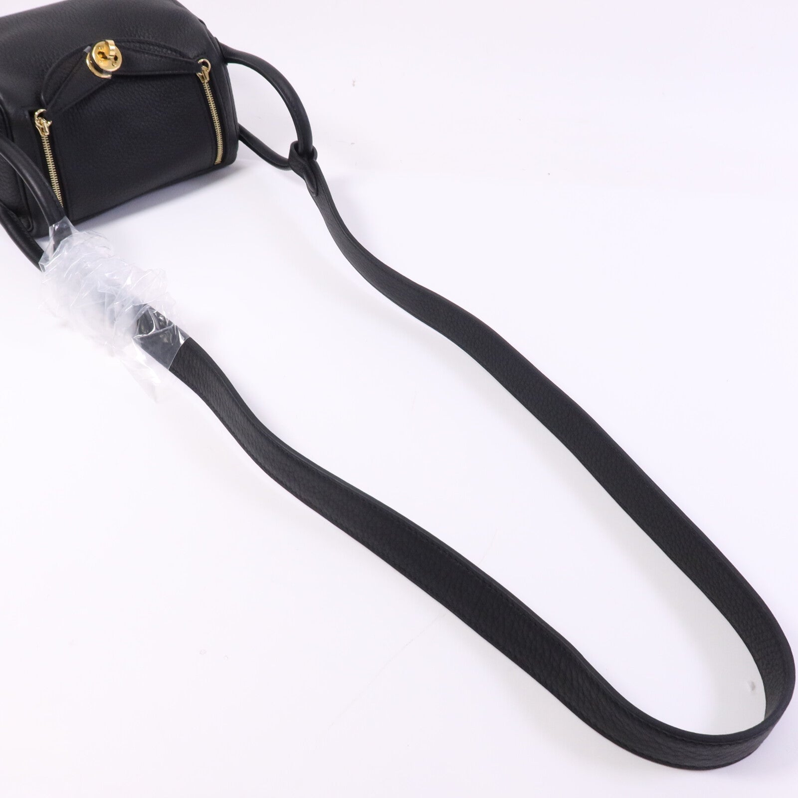 HERMES Clemence皮革Mini Lindy金扣手挽肩背兩用袋