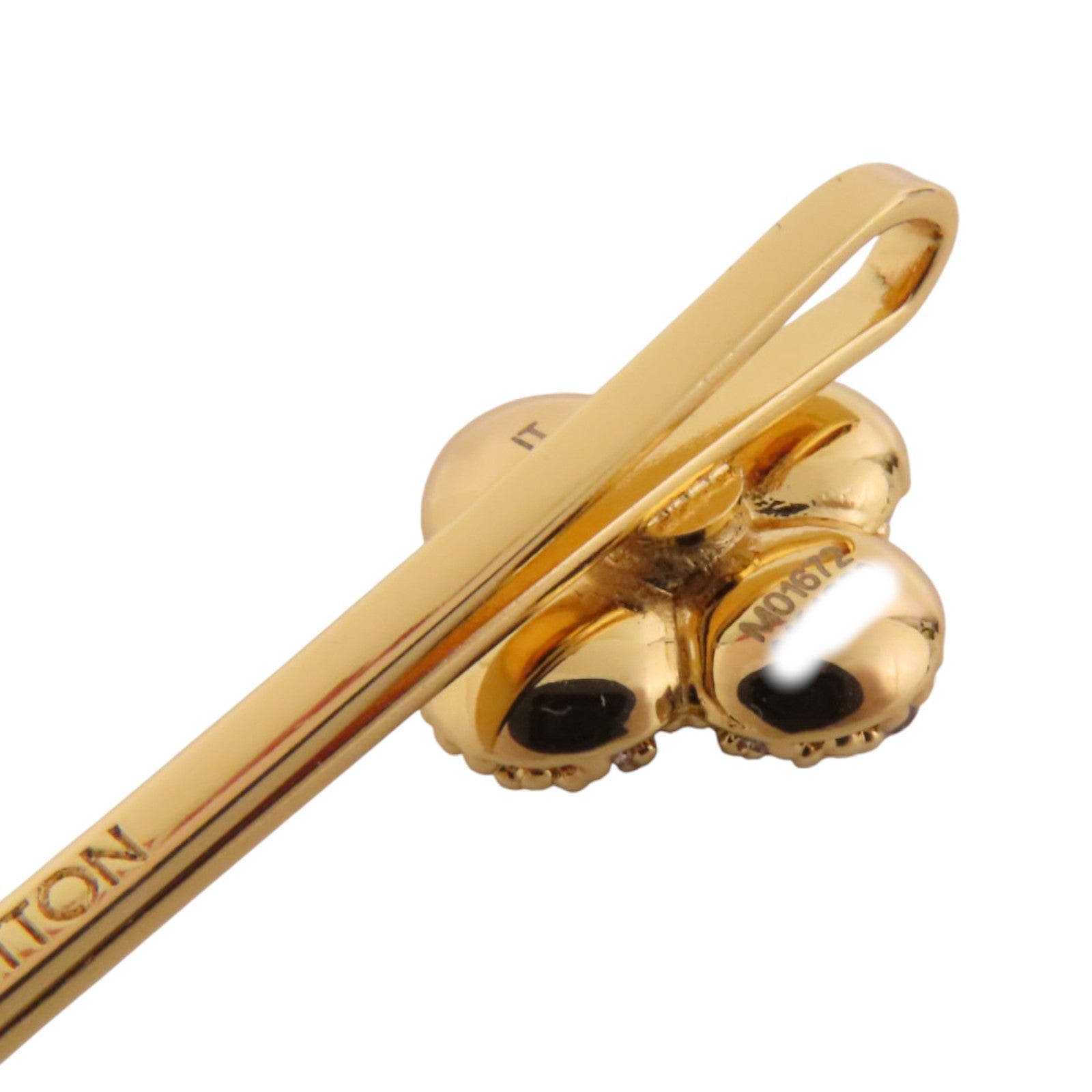 LOUIS VUITTON 金屬/水鑽Hair Clip金扣髮夾