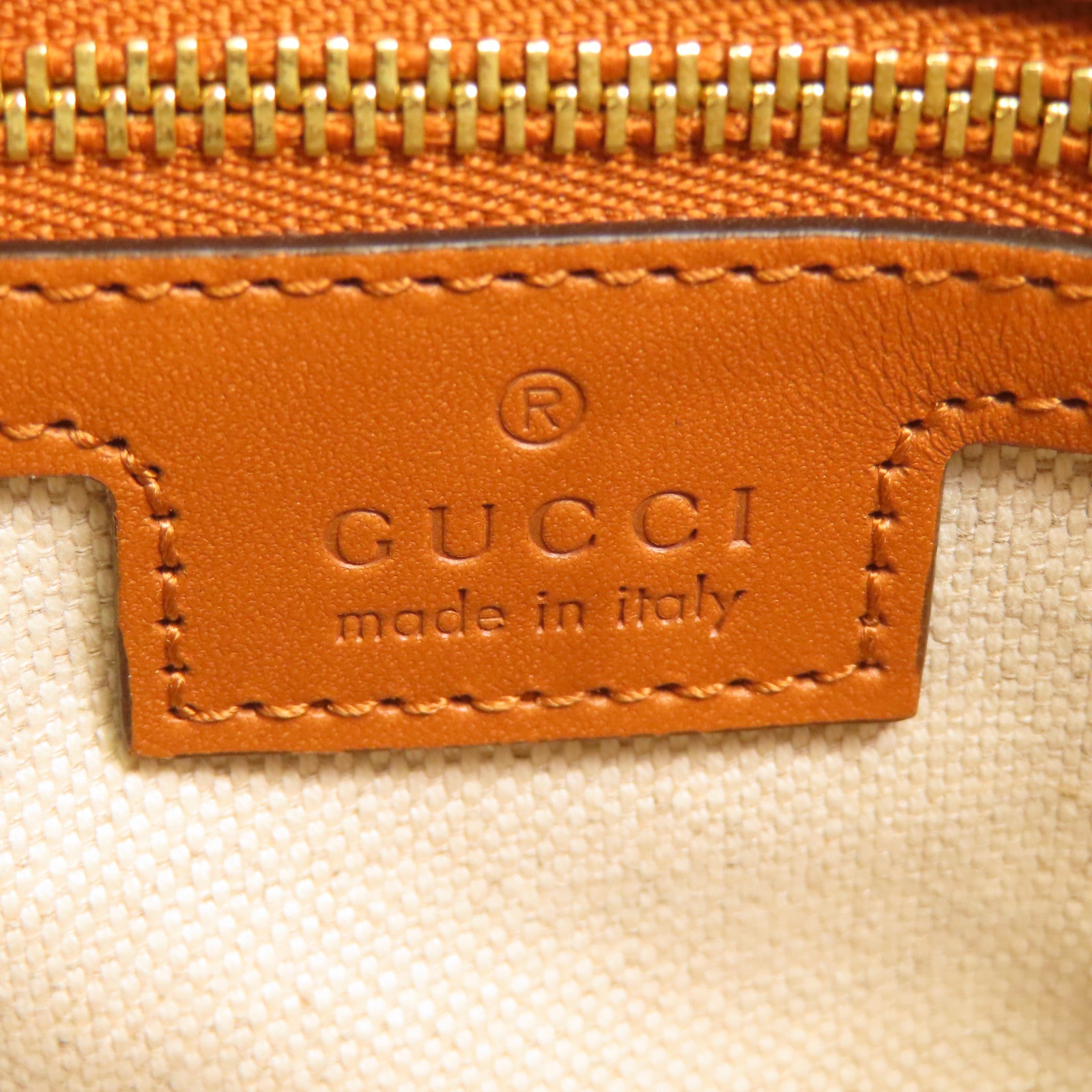 GUCCI GG Interlocking G Mini Tote 2 Way Bag Canvas White/Brown/Navy/Red