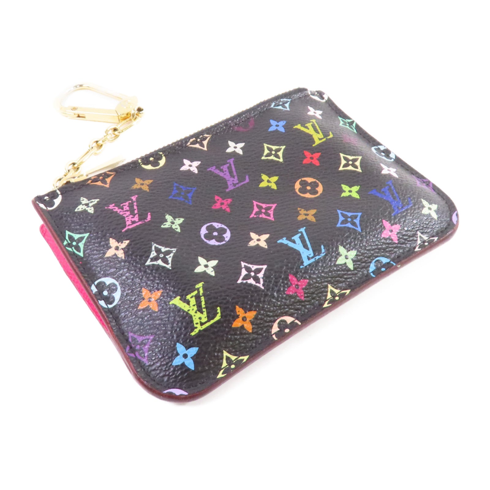 LOUIS VUITTON Monogram Multicolore Pochette Cles NM Card Case金扣卡套