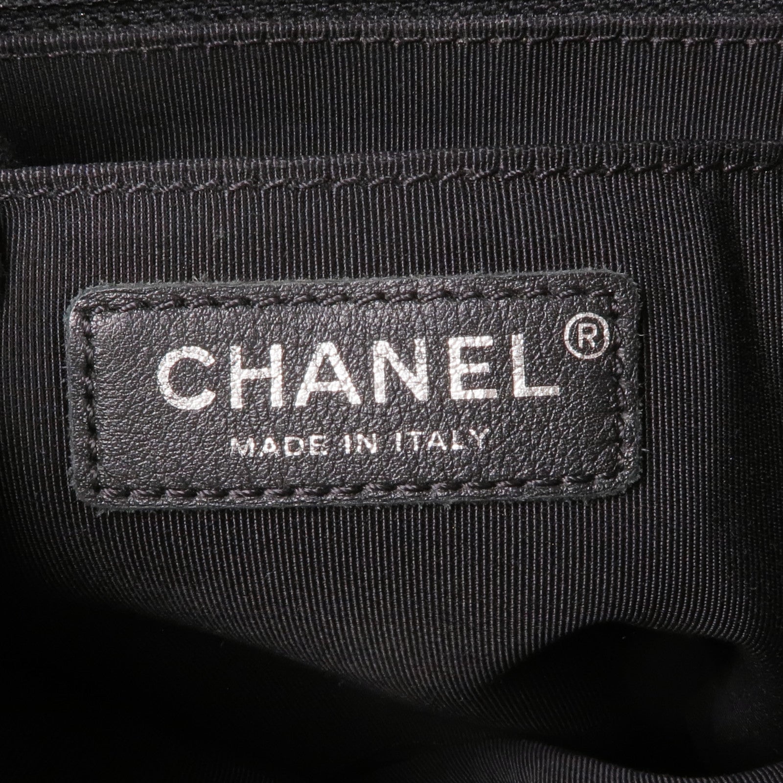 CHANEL 羊皮皮革Backpack銀扣背包