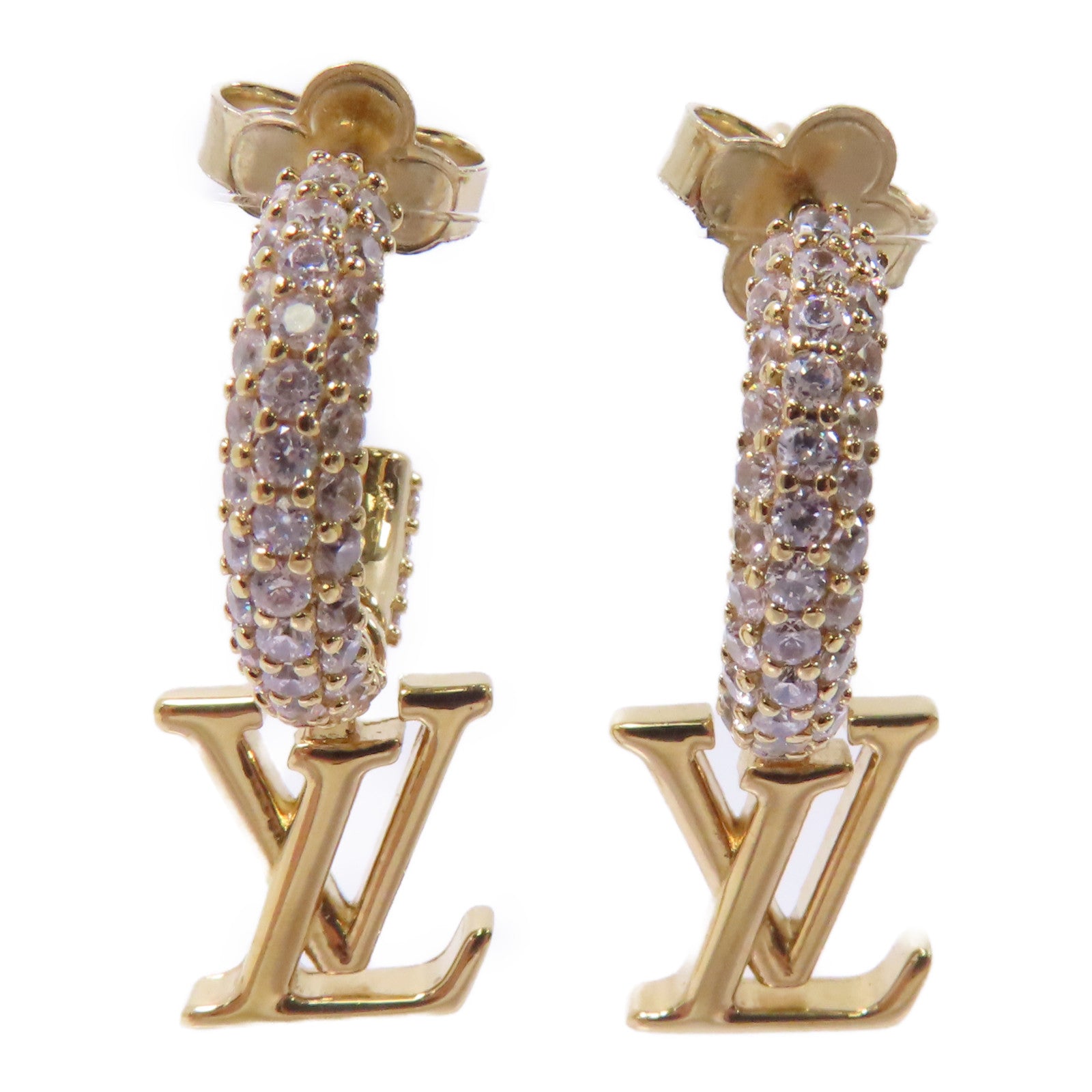 LOUIS VUITTON 金屬Iconic Earrings耳環金色