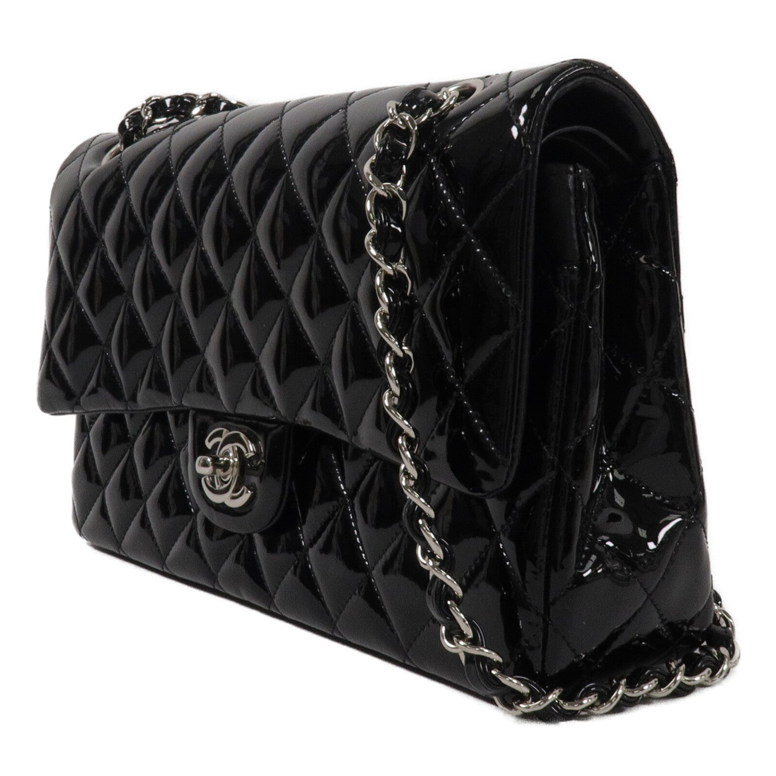 CHANEL 漆皮皮革Classic 25鏈帶肩背袋