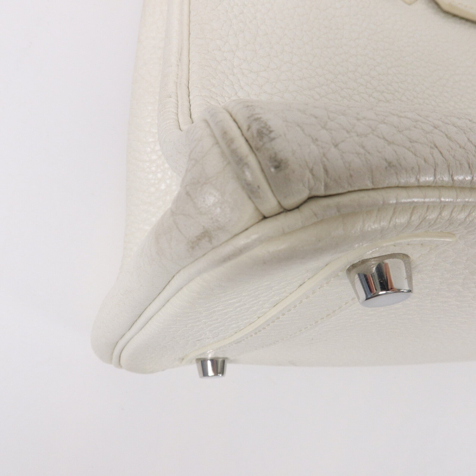 HERMES Clemence皮革Birkin 30手挽袋White