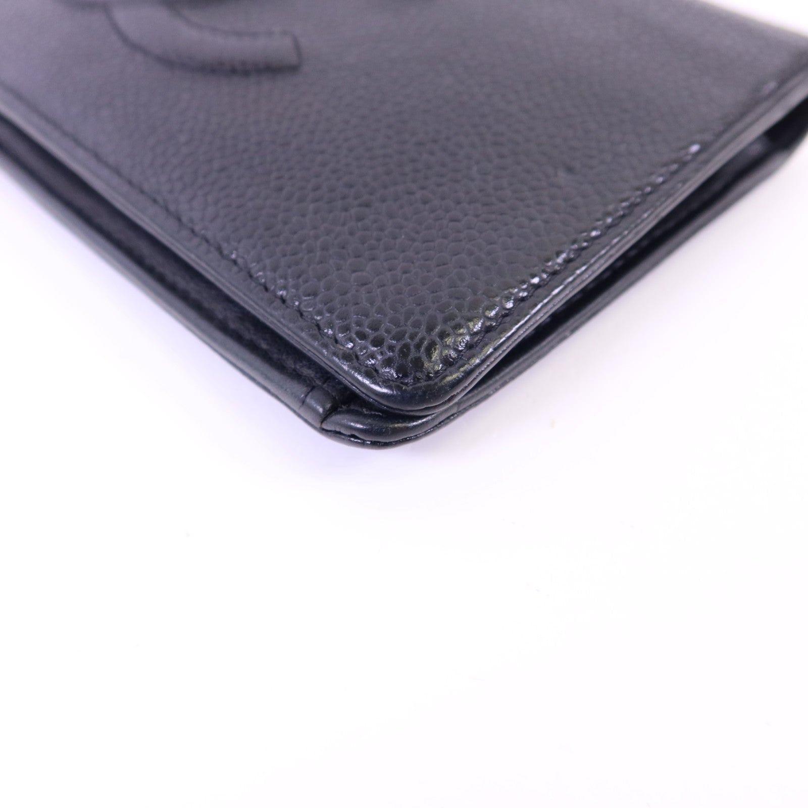 CHANEL 【激減優惠】牛皮皮革Long Bifold Wallet銀扣長錢包
