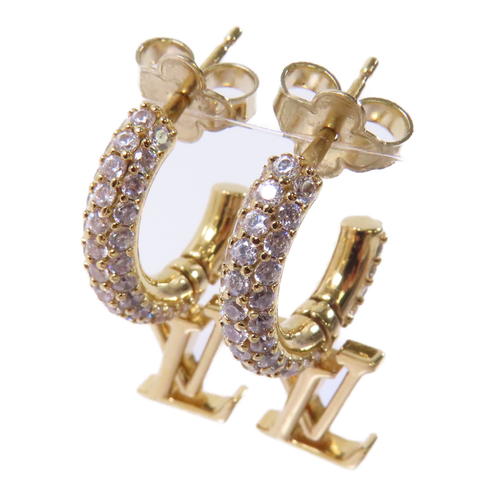 LOUIS VUITTON 金屬Iconic Earrings耳環金色