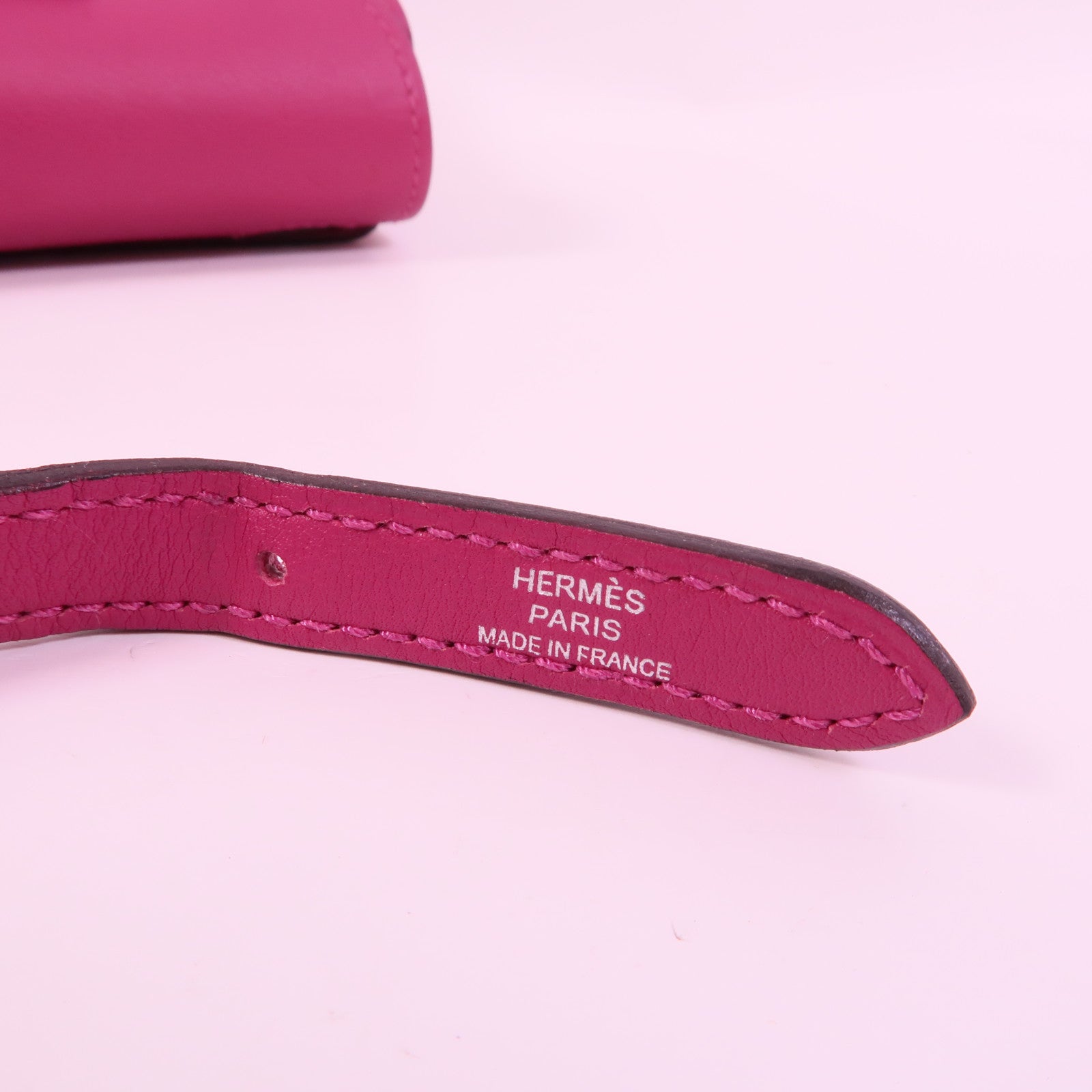 HERMES Swift皮革Mini Halzan手挽肩背兩用袋Rose Purple
