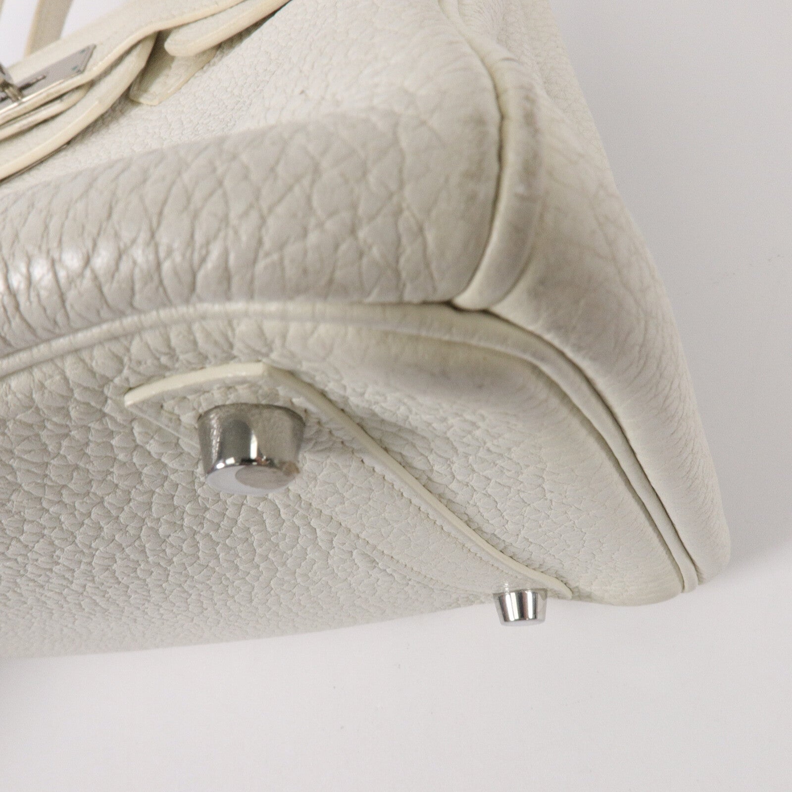 HERMES Clemence皮革Birkin 30手挽袋White