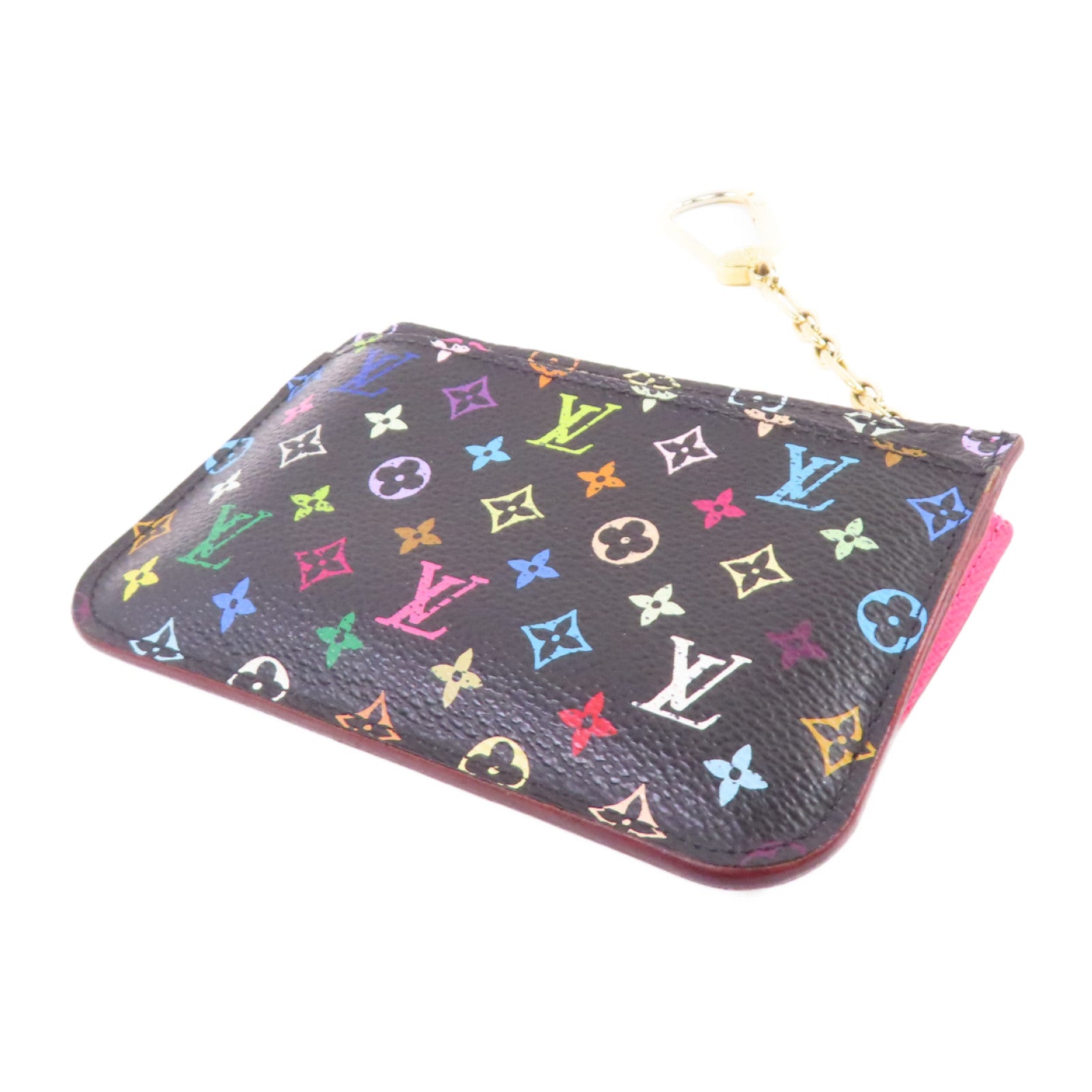 LOUIS VUITTON Monogram Multicolore Pochette Cles NM Card Case金扣卡套