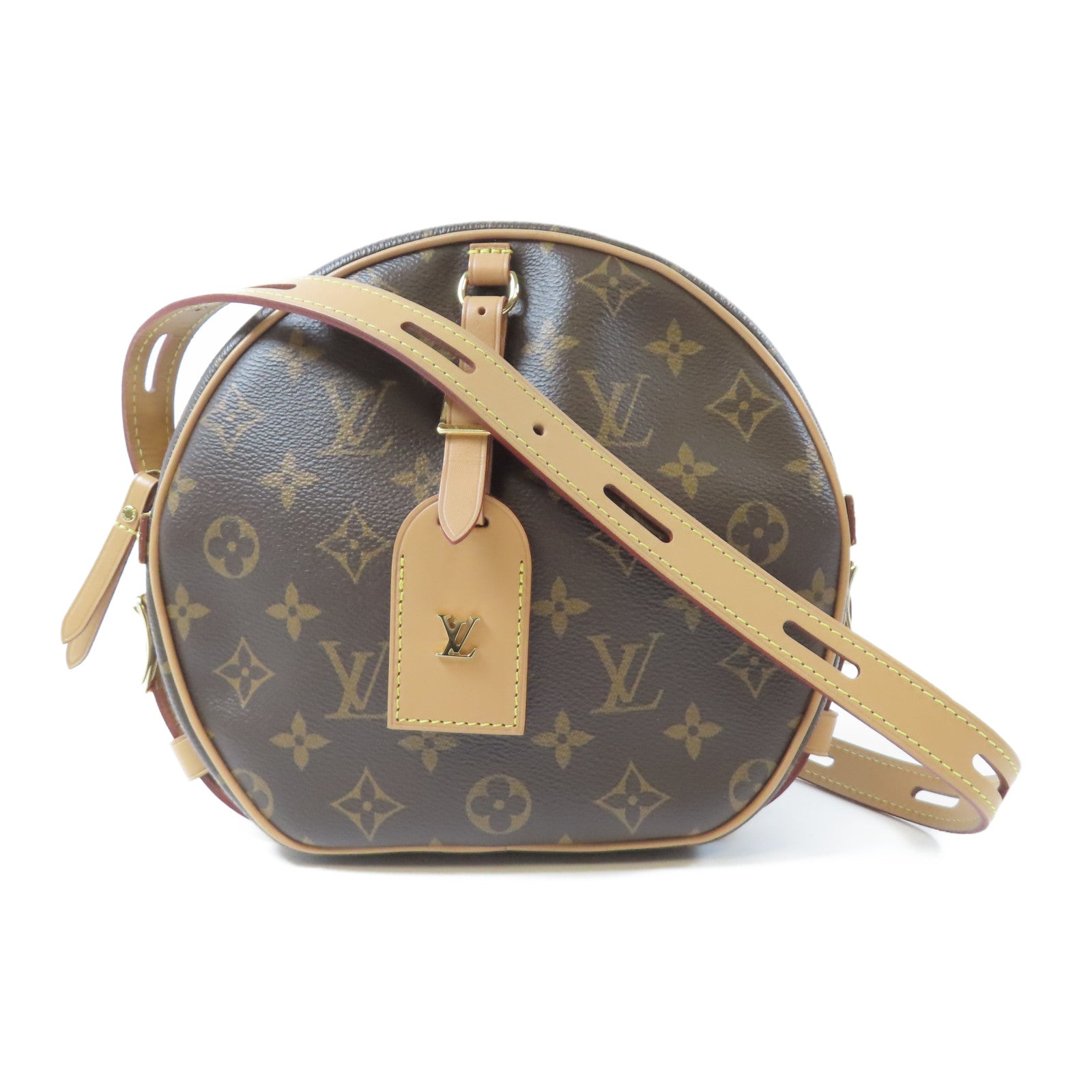 LOUIS VUITTON Monogram Boite Chapeau Souple MM金扣肩背袋啡色