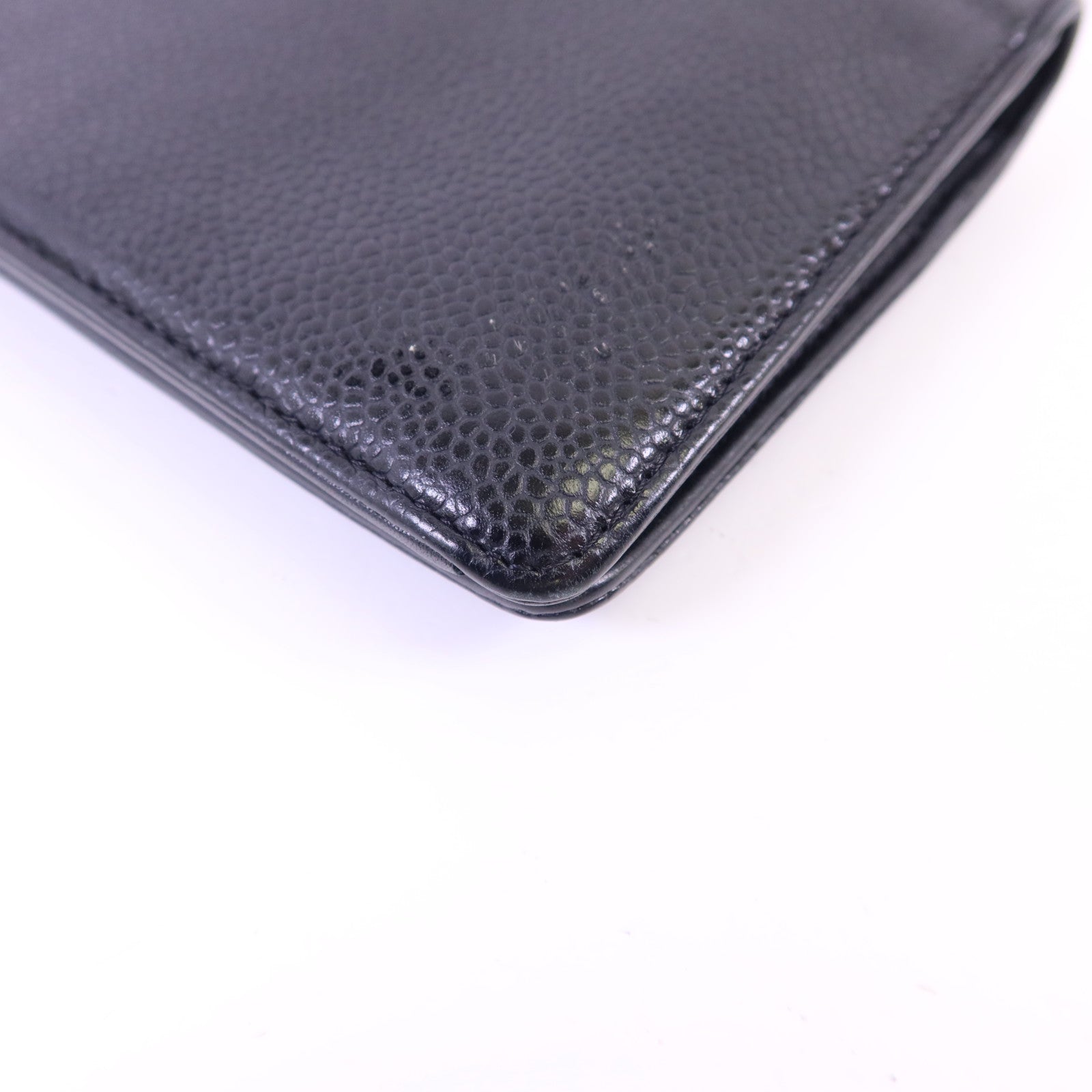 CHANEL 【激減優惠】牛皮皮革Long Bifold Wallet銀扣長錢包