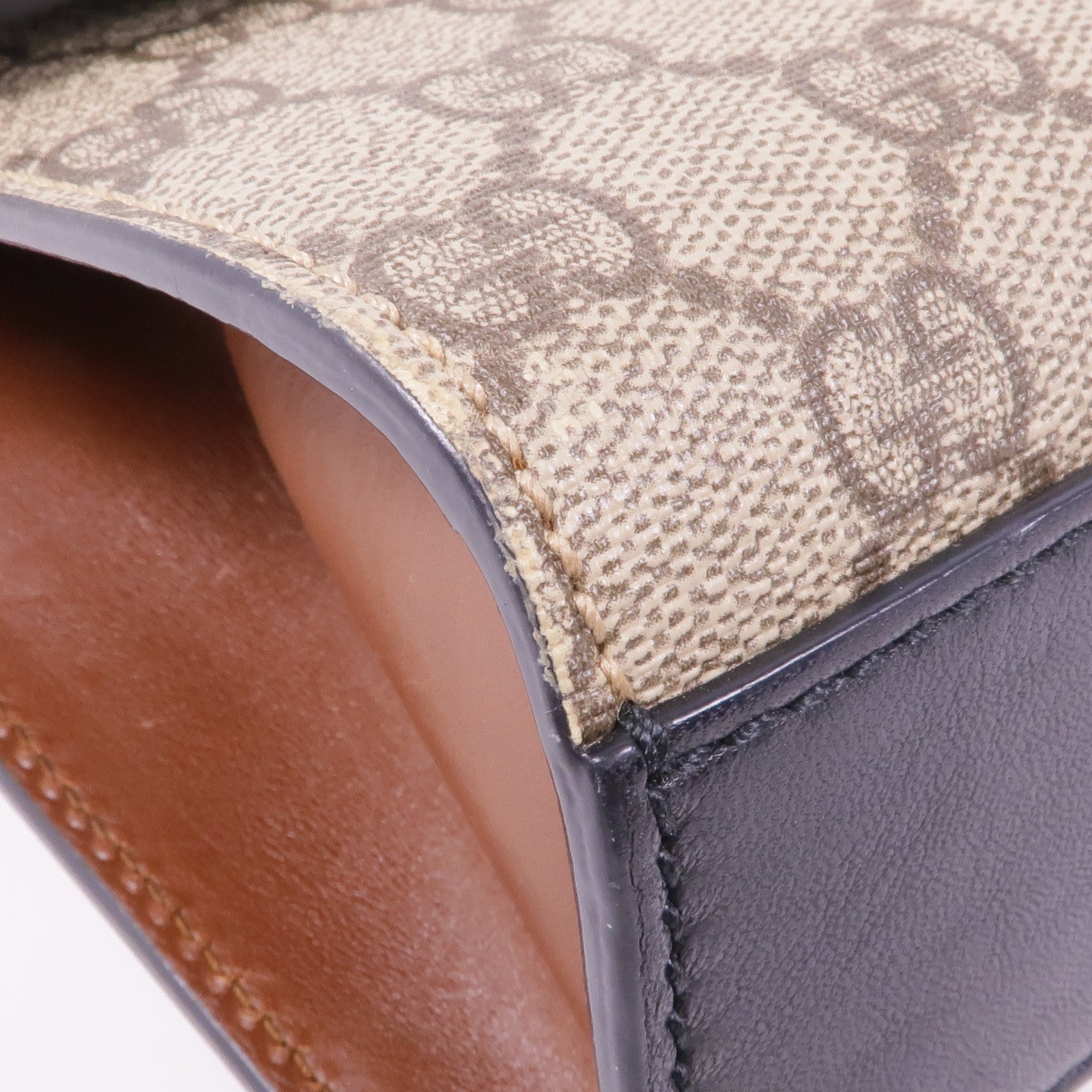 GUCCI 塗層帆布/皮革Padlock Small金扣鏈帶肩背袋