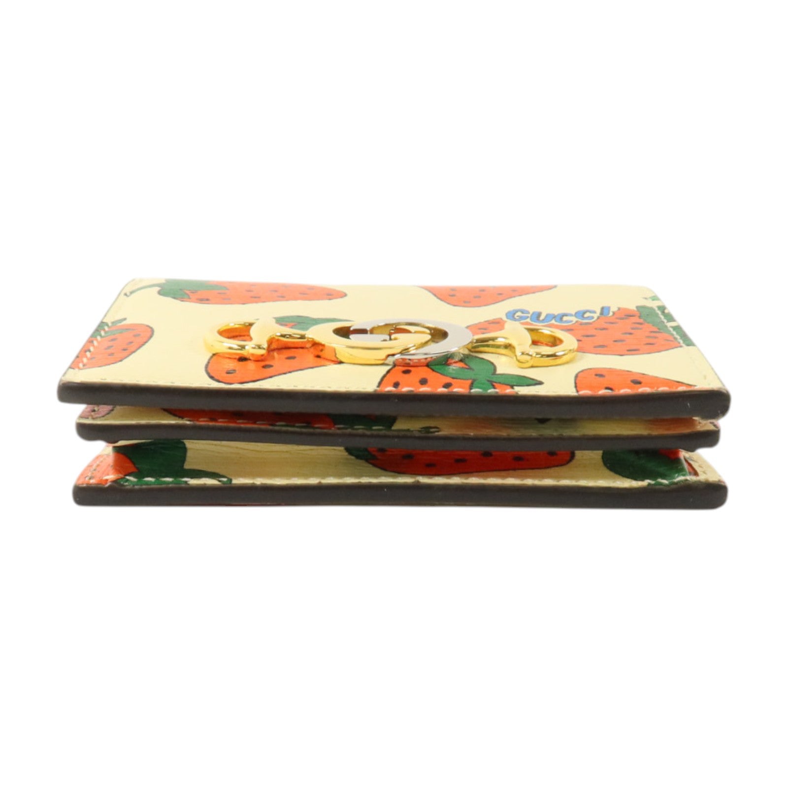 GUCCI 牛皮皮革Zumi Card Case Wallet金扣卡片套