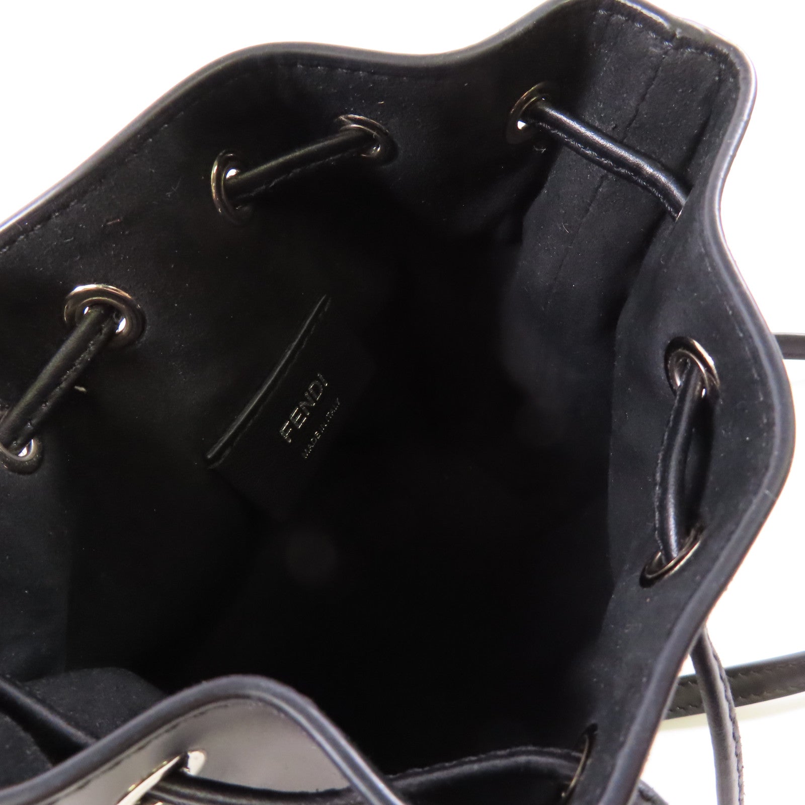 FENDI 【激減優惠】牛皮皮革Mini Mon Tresor銀扣手挽肩背兩用袋