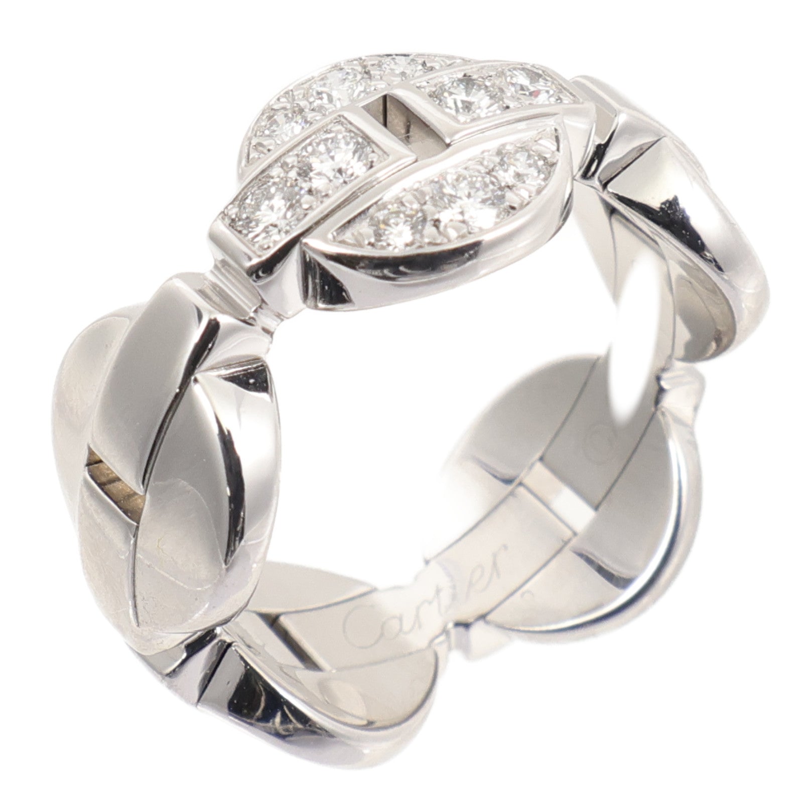 CARTIER 【激減優惠】18K白金Imaria Ring鑽石戒指Cartier#50/US#5.5