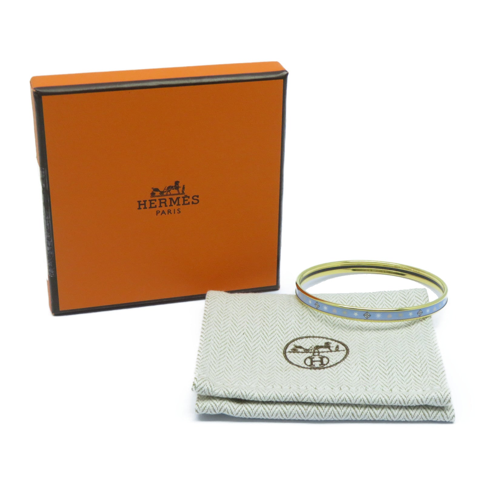 HERMES 【激減優惠】金屬Bangle手鐲藍色