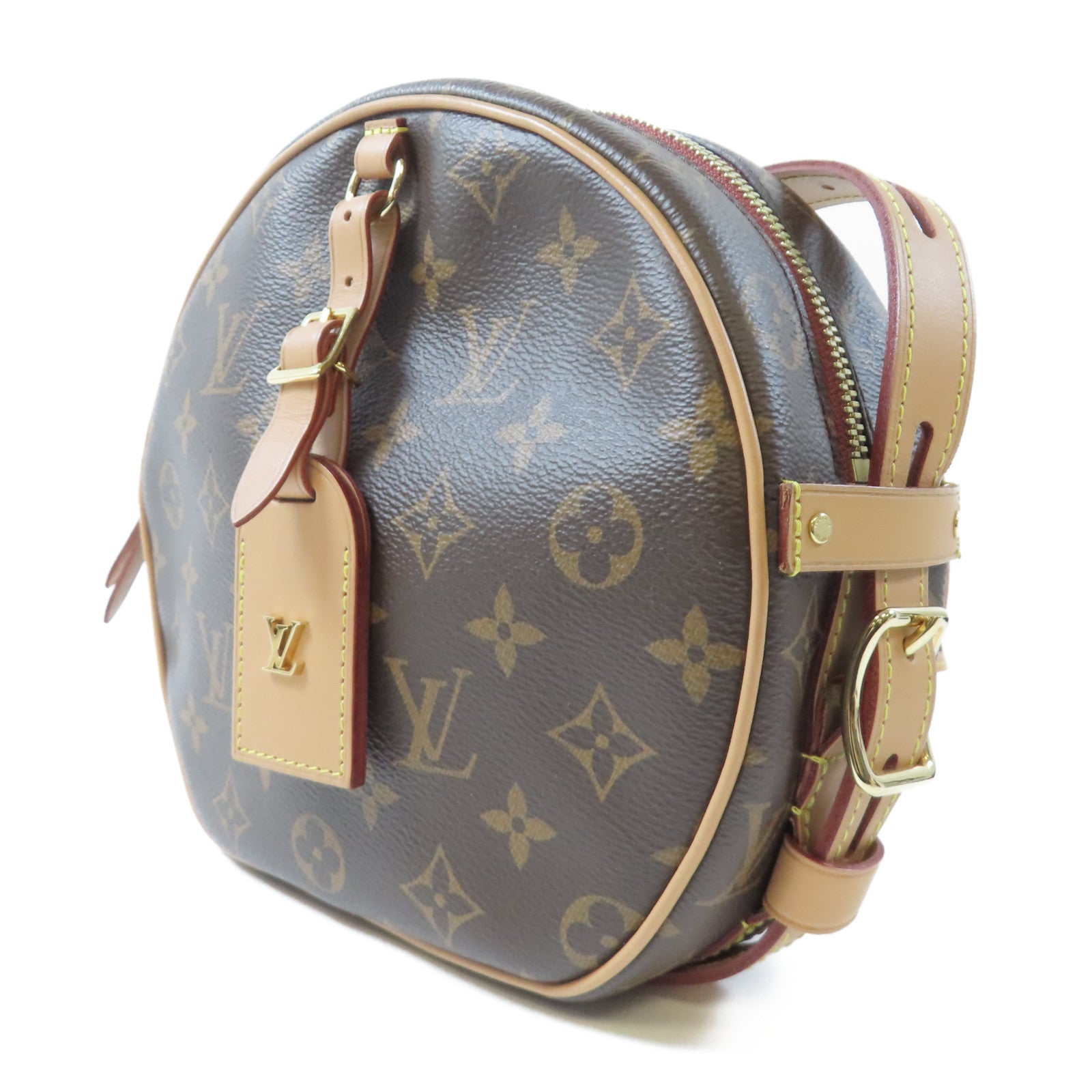 LOUIS VUITTON Monogram Boite Chapeau Souple MM金扣肩背袋啡色