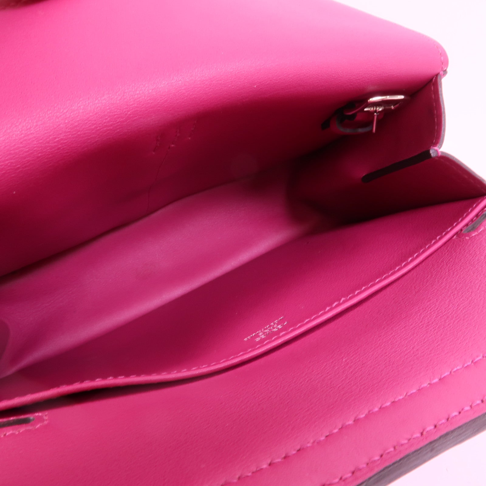 HERMES Swift皮革Mini Halzan手挽肩背兩用袋Rose Purple